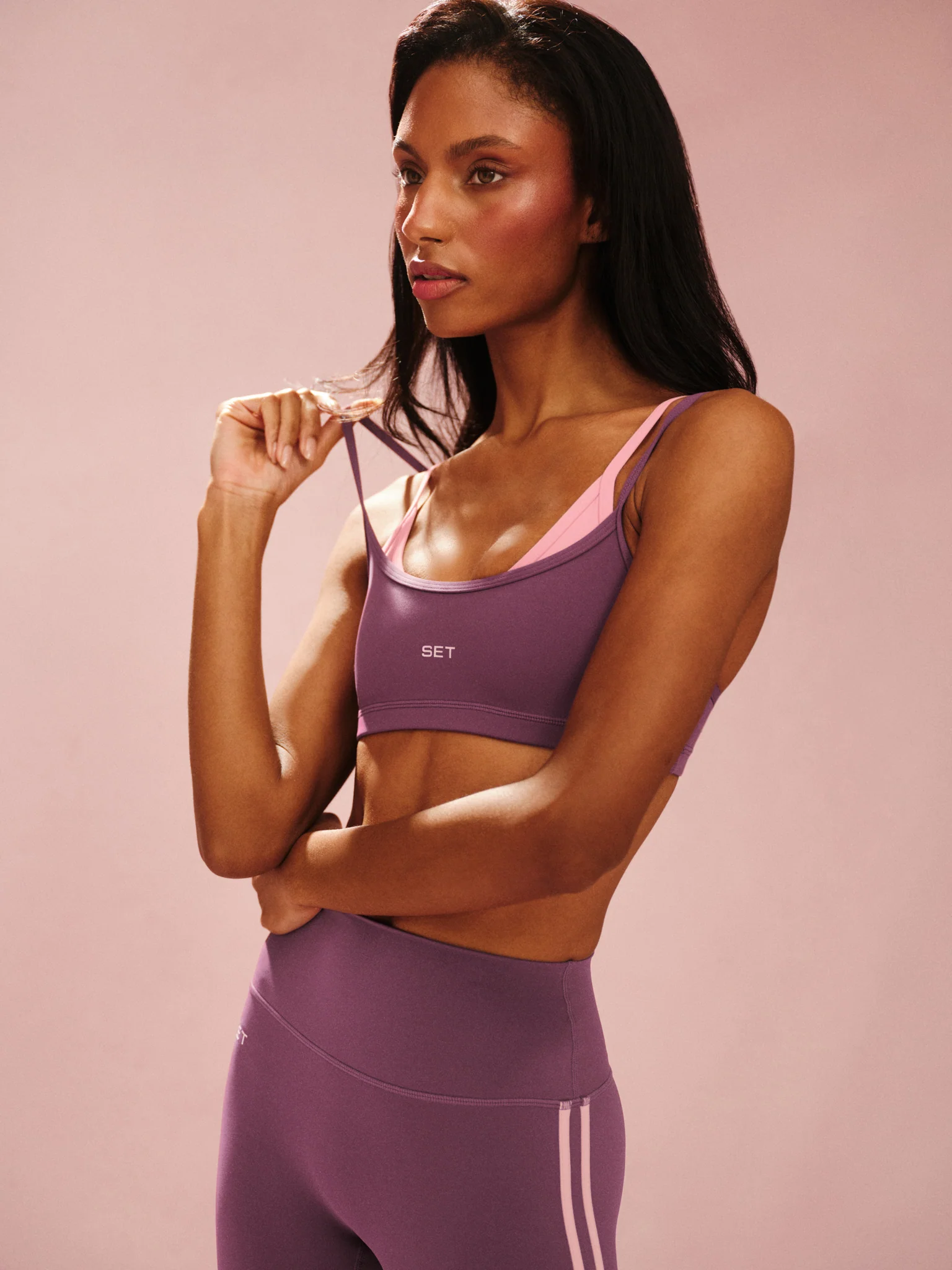 BREATHE LAYERED MOVE BRA - ROSEBUD - Image 2