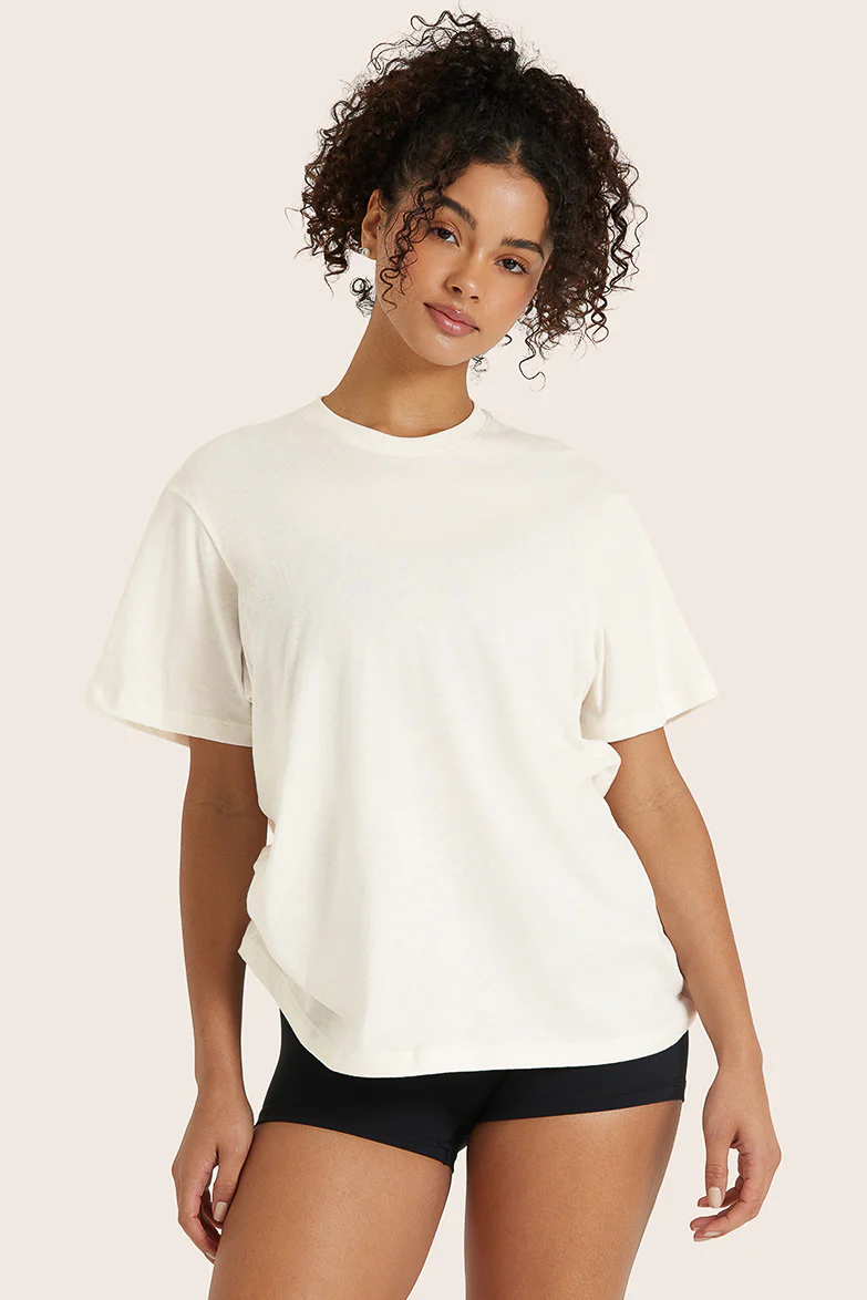 CLASSIC COTTON DAILY BOYFRIEND TEE - BLANC - Image 3