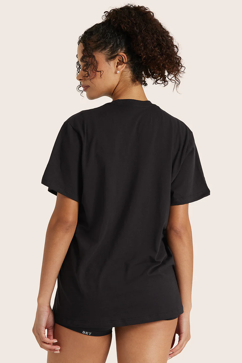 CLASSIC COTTON DAILY BOYFRIEND TEE - ONYX - Image 3