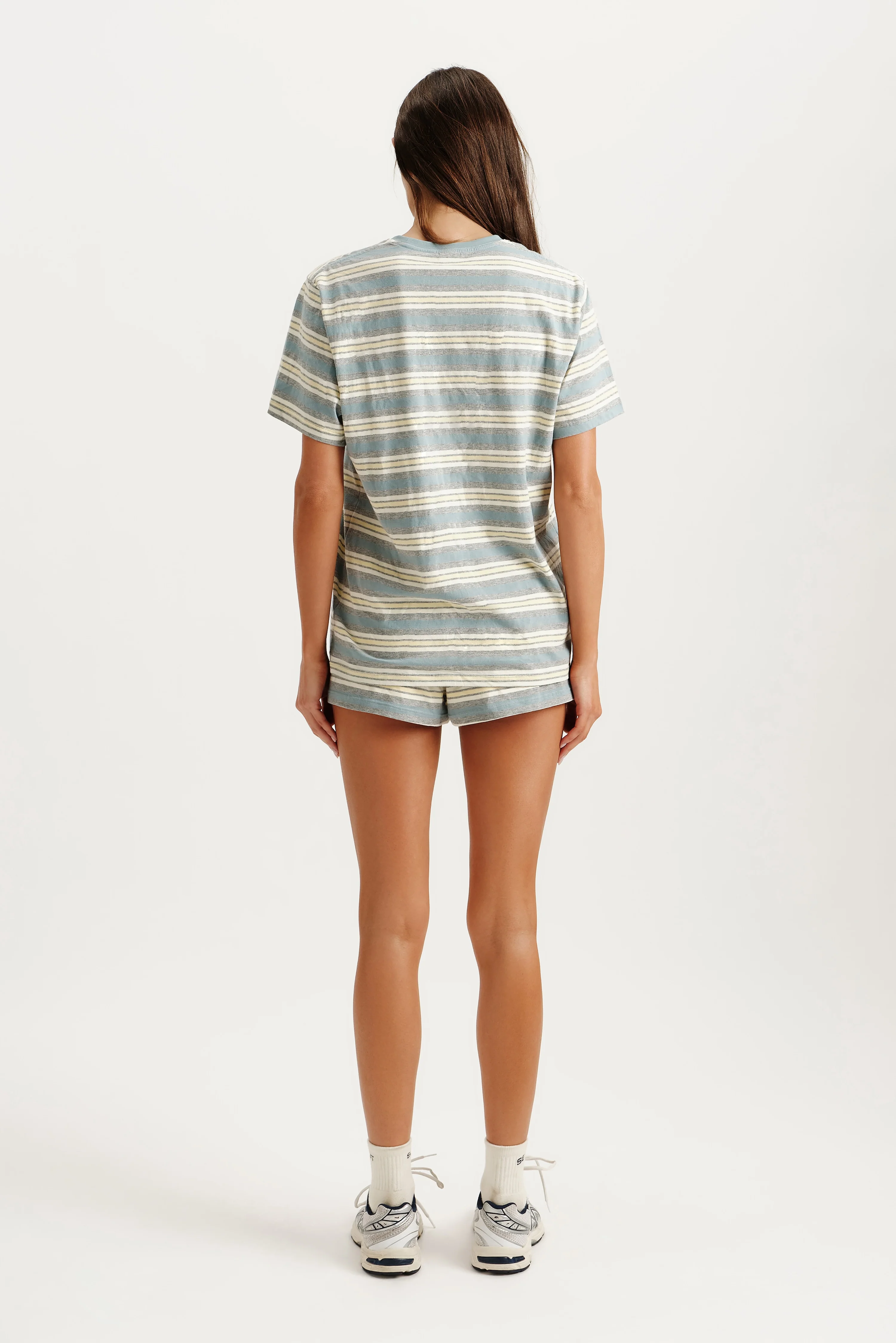 CLASSIC COTTON DAILY STRIPE BOYFRIEND TEE - CASSETTE - Image 4