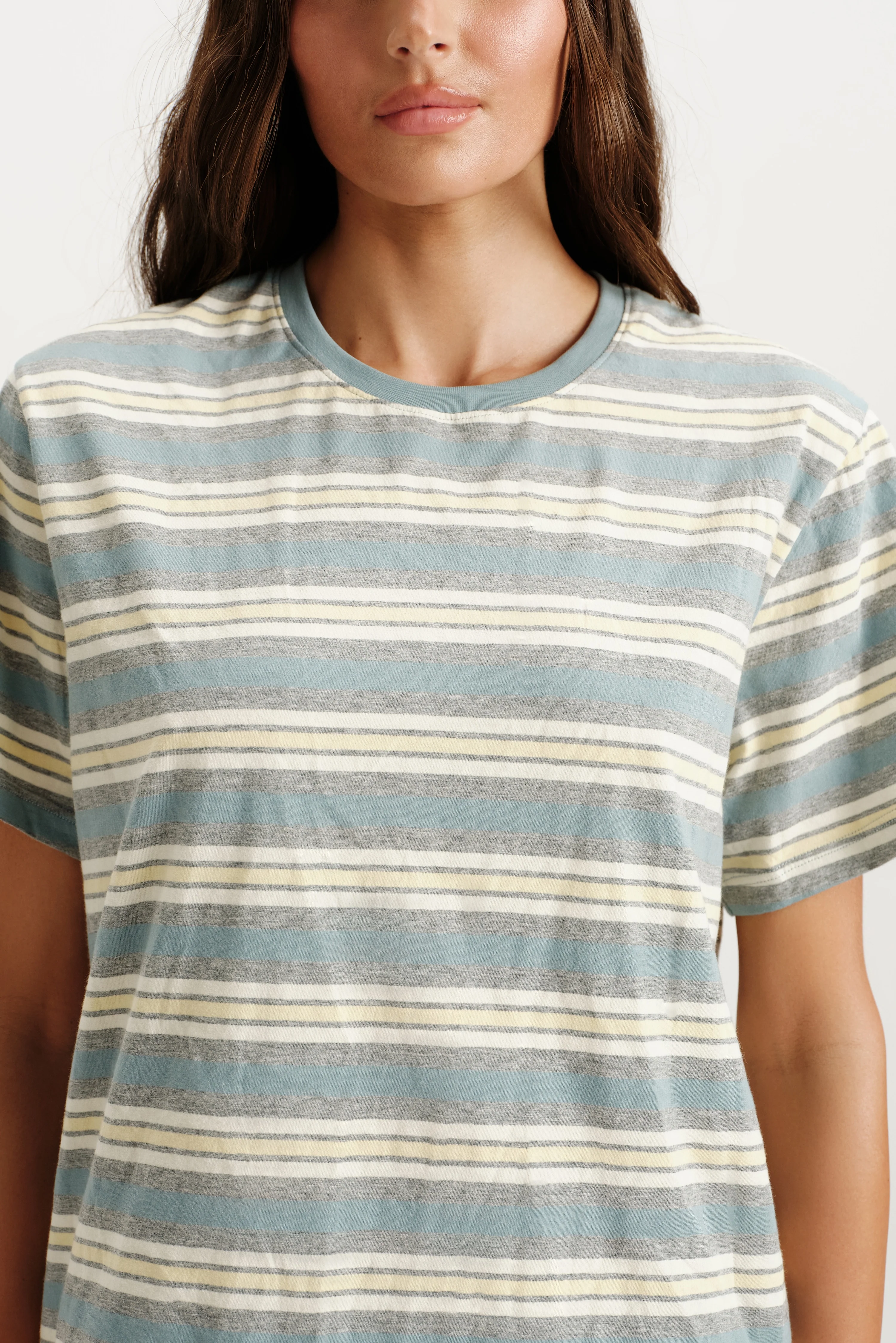 CLASSIC COTTON DAILY STRIPE BOYFRIEND TEE - CASSETTE - Image 5