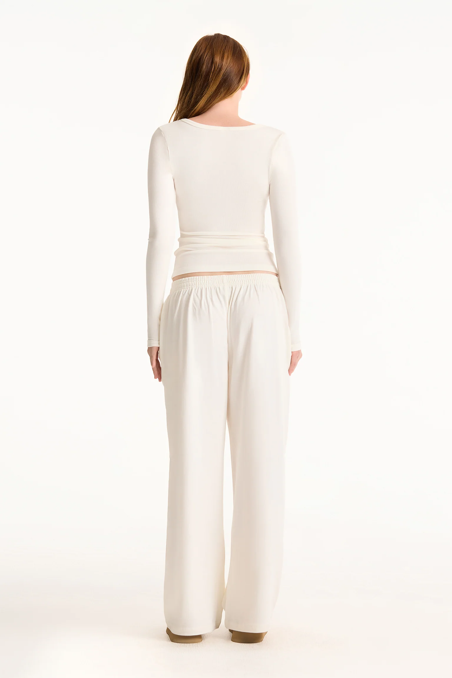 HEAVY COTTON EASY BOXER PANTS - BLANC - Image 4