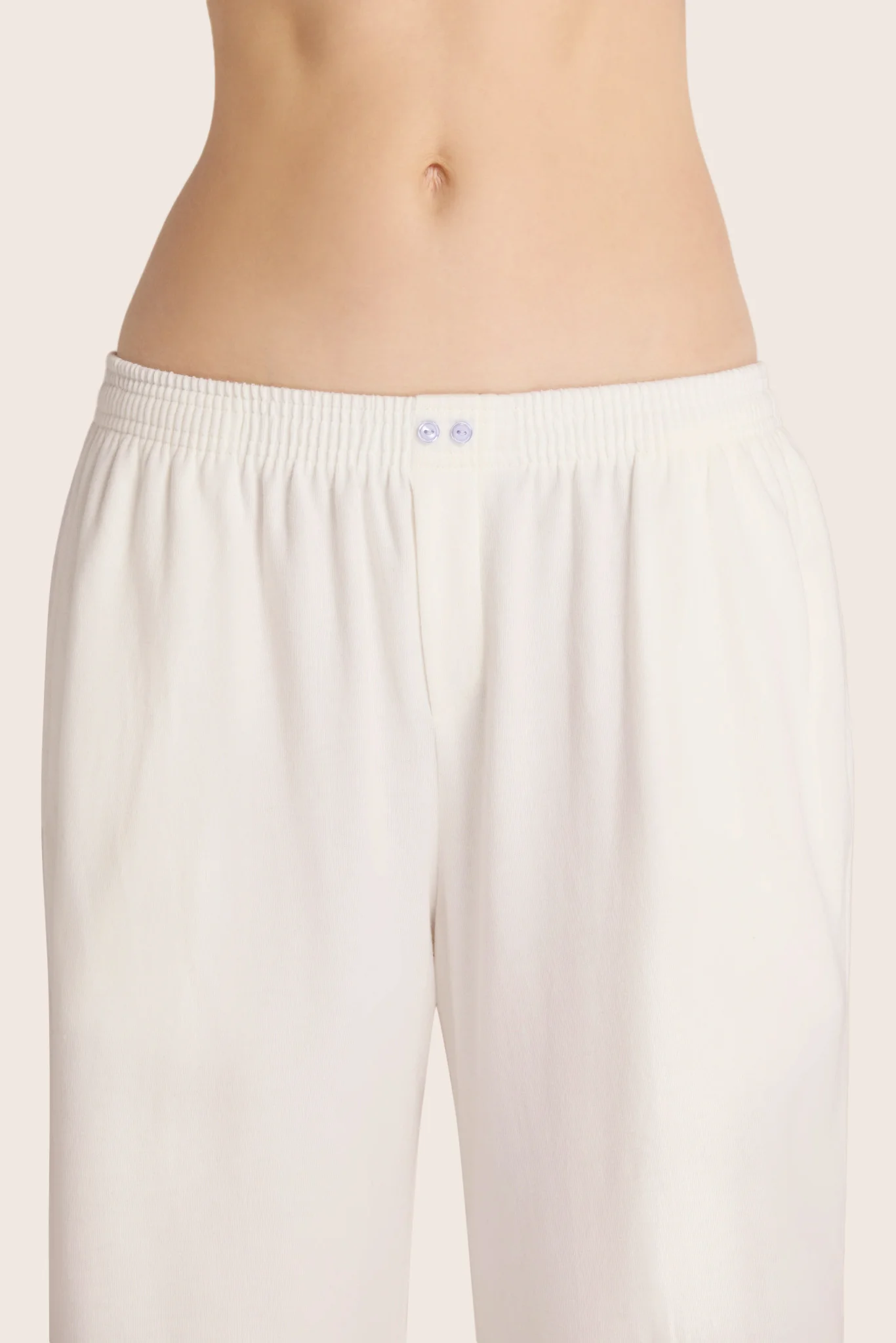 HEAVY COTTON EASY BOXER PANTS - SEASHELL - Image 4