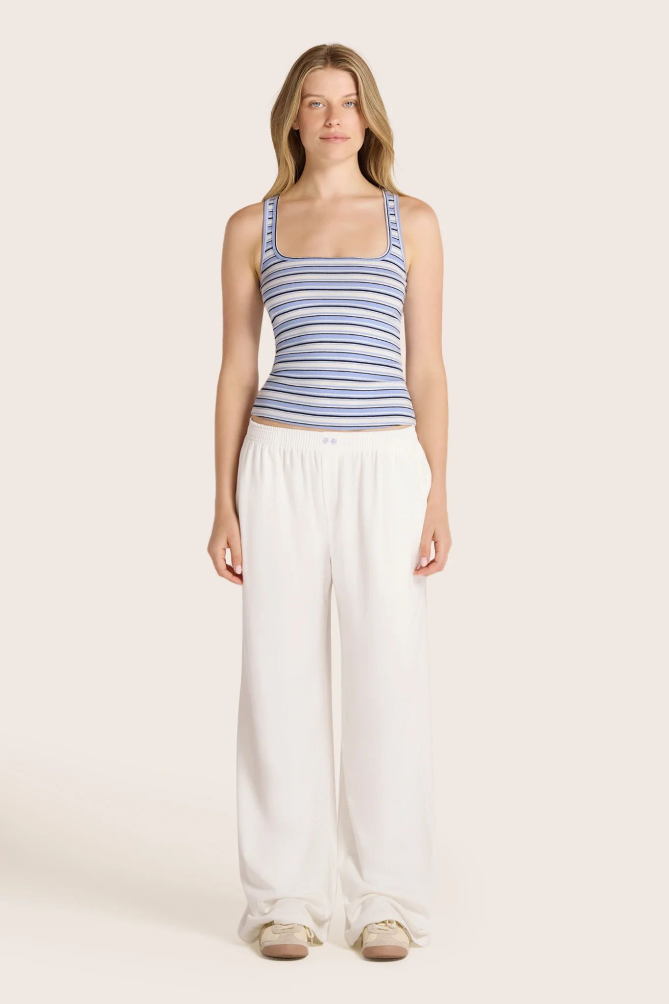 HEAVY COTTON EASY BOXER PANTS - SEASHELL - Image 5