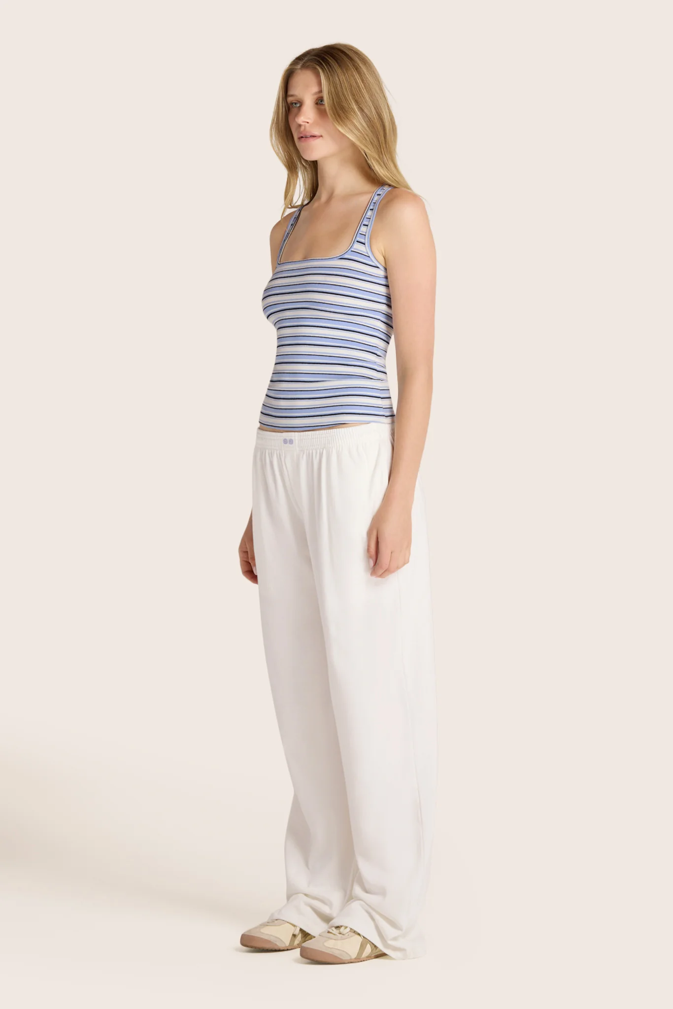 HEAVY COTTON EASY BOXER PANTS - SEASHELL - Image 6