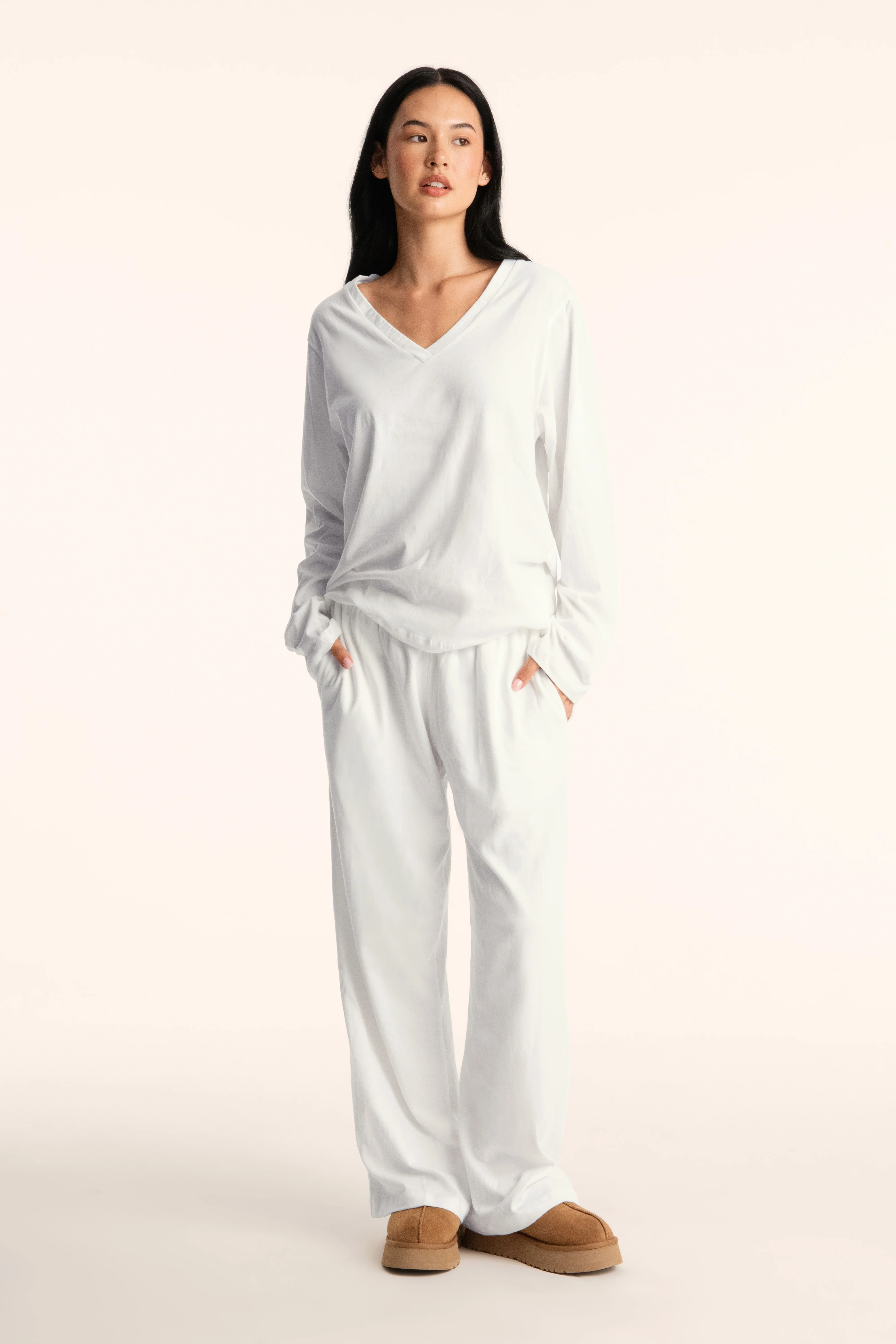 HEAVY COTTON EASY PARKE PANTS - SEASHELL - Image 3