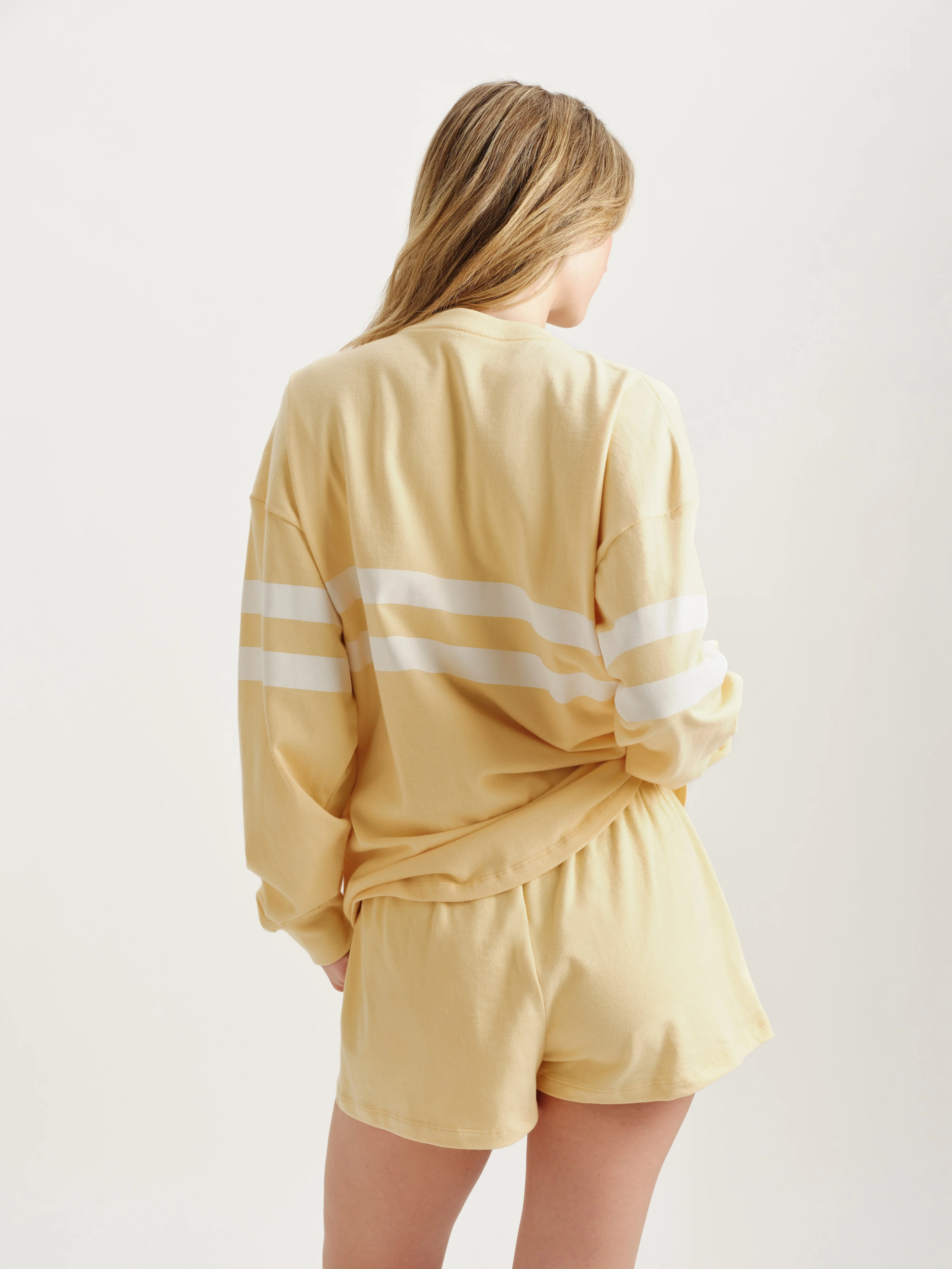 HEAVY COTTON EASY STRIPE LONG SLEEVE - BUTTER - Image 3