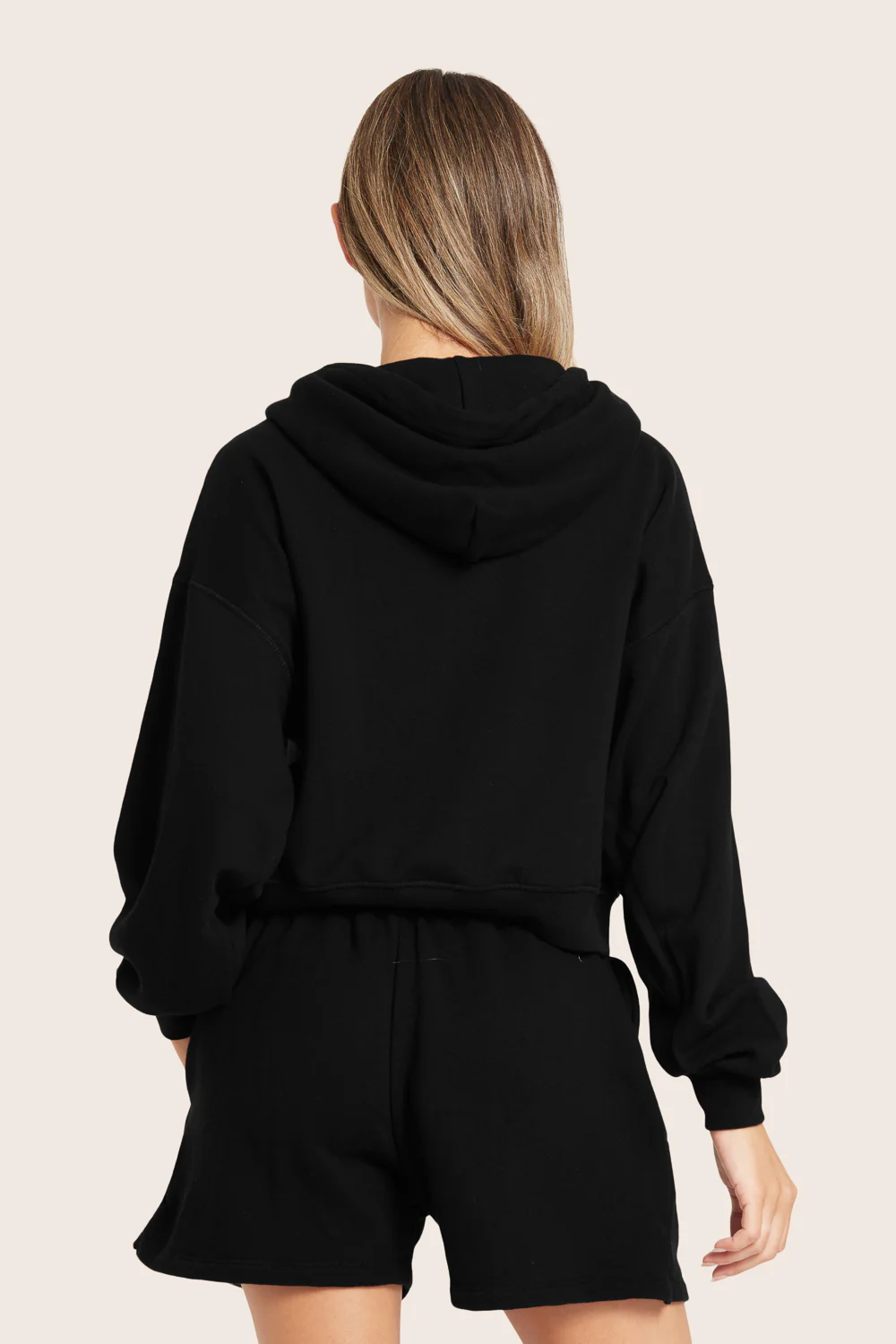 LIGHTWEIGHT SWEATS CLASSIC ZIP HOODIE - ONYX - Image 5