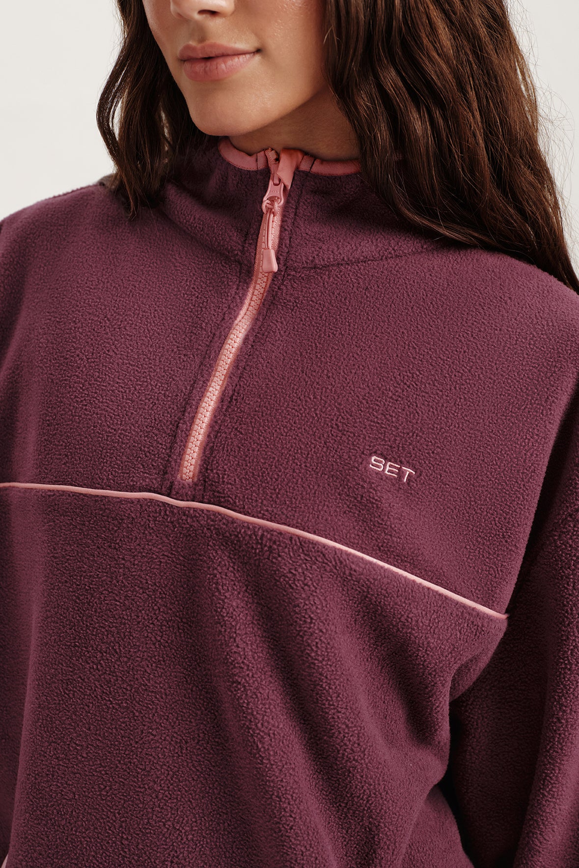 MICROFLEECE HALF ZIP - ROSEBUD - Image 5
