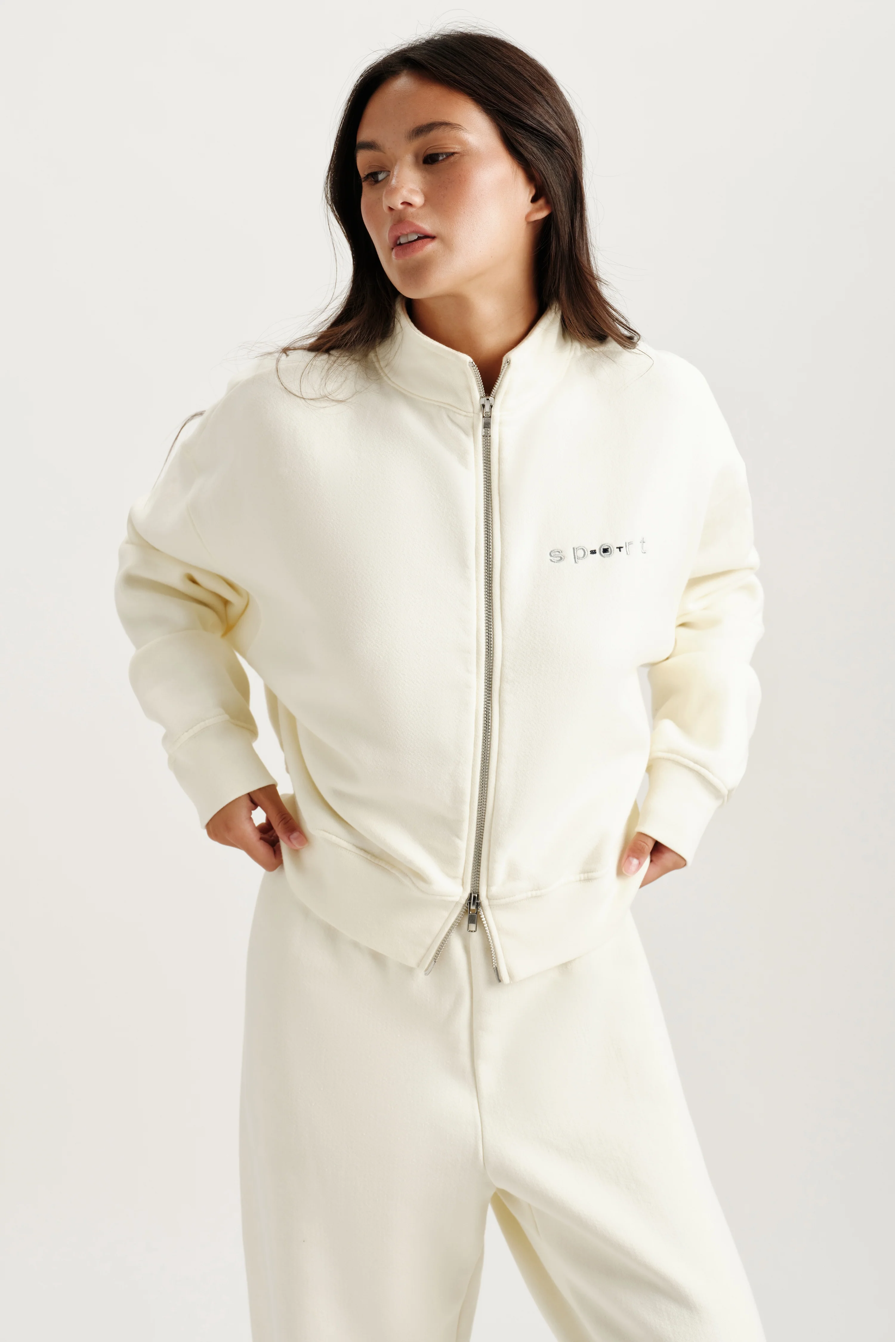 MIDWEIGHT SWEATS STAPLE SET FUNNEL ZIP - HAVEN - Image 2