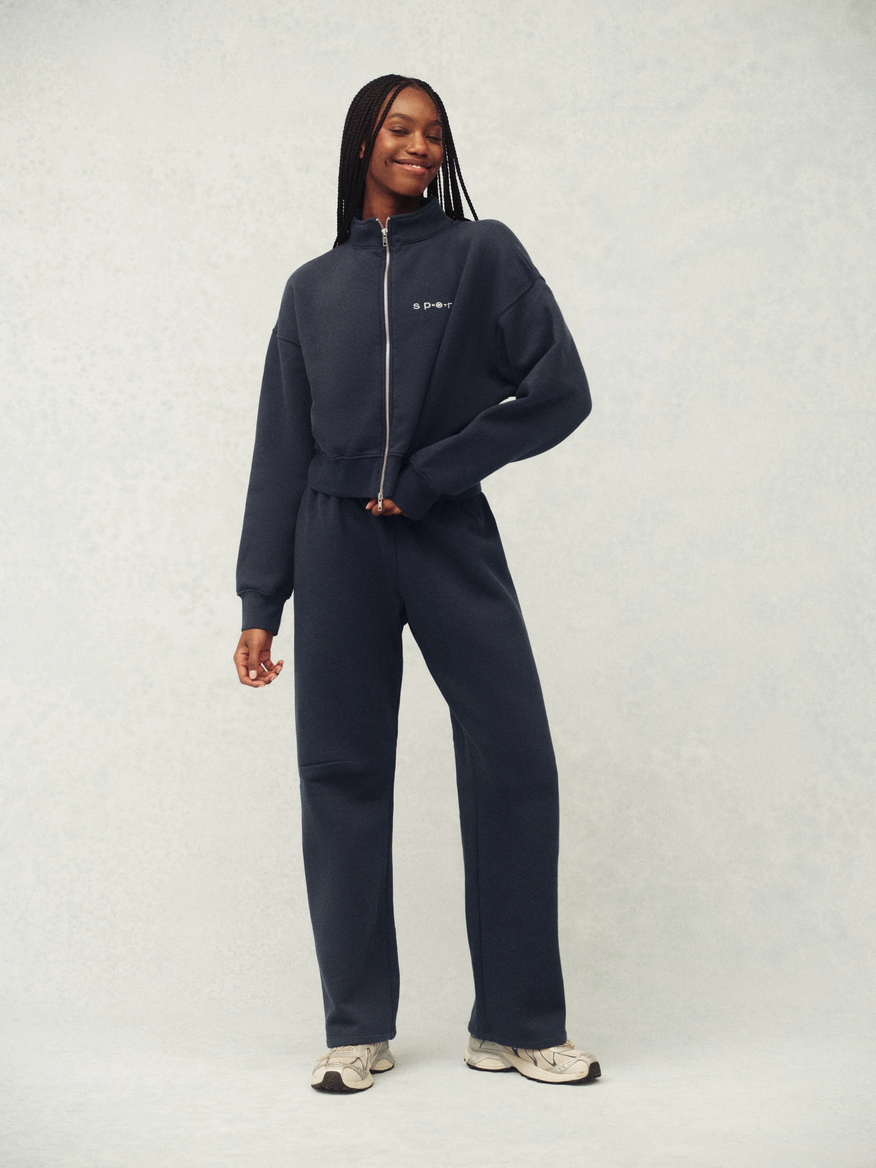 MIDWEIGHT SWEATS STAPLE STRAIGHT LEG SWEATPANTS - INDIGO