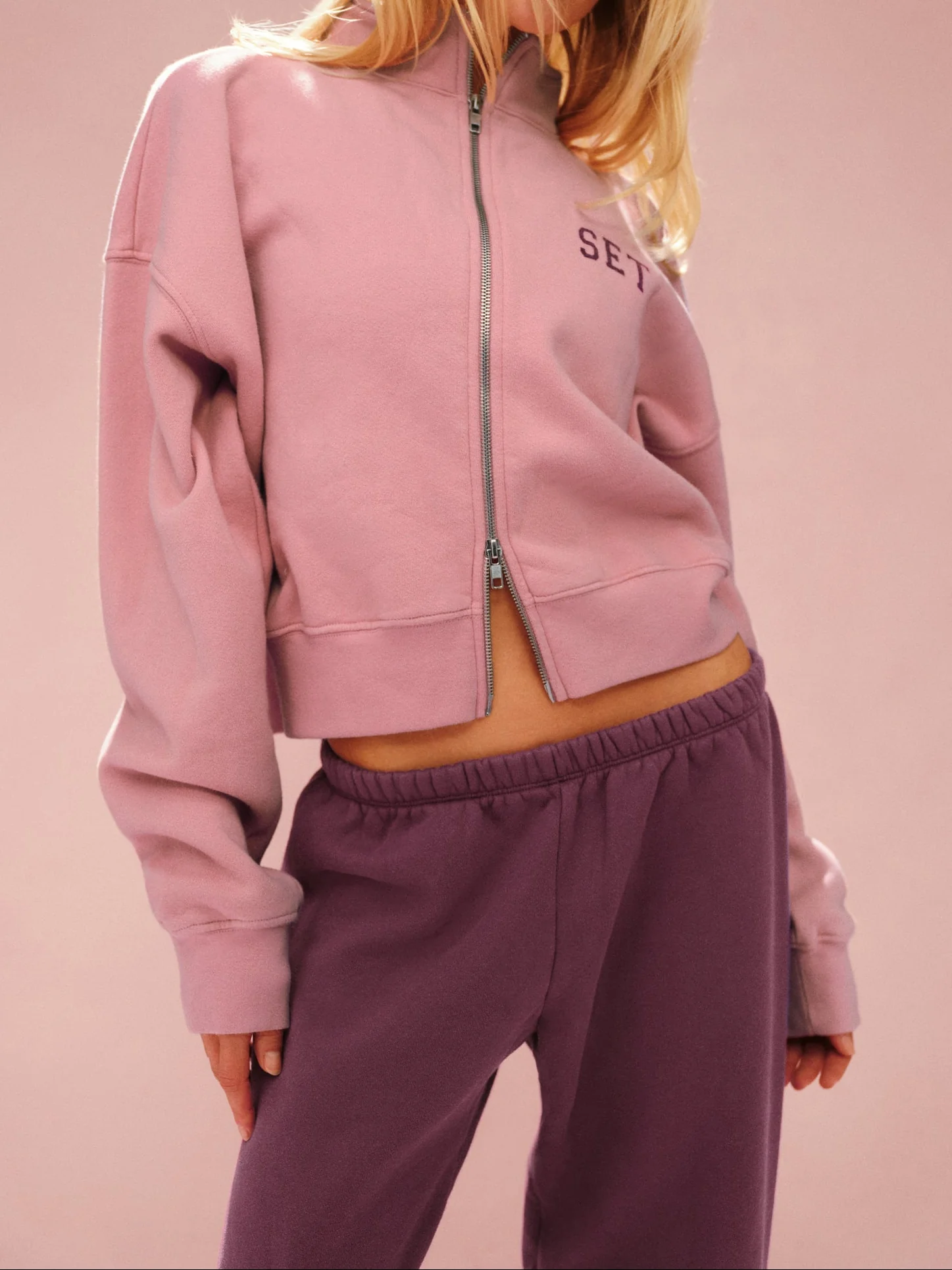 MIDWEIGHT SWEATS STAPLE STRAIGHT LEG SWEATPANTS - ROSEBUD - Image 2