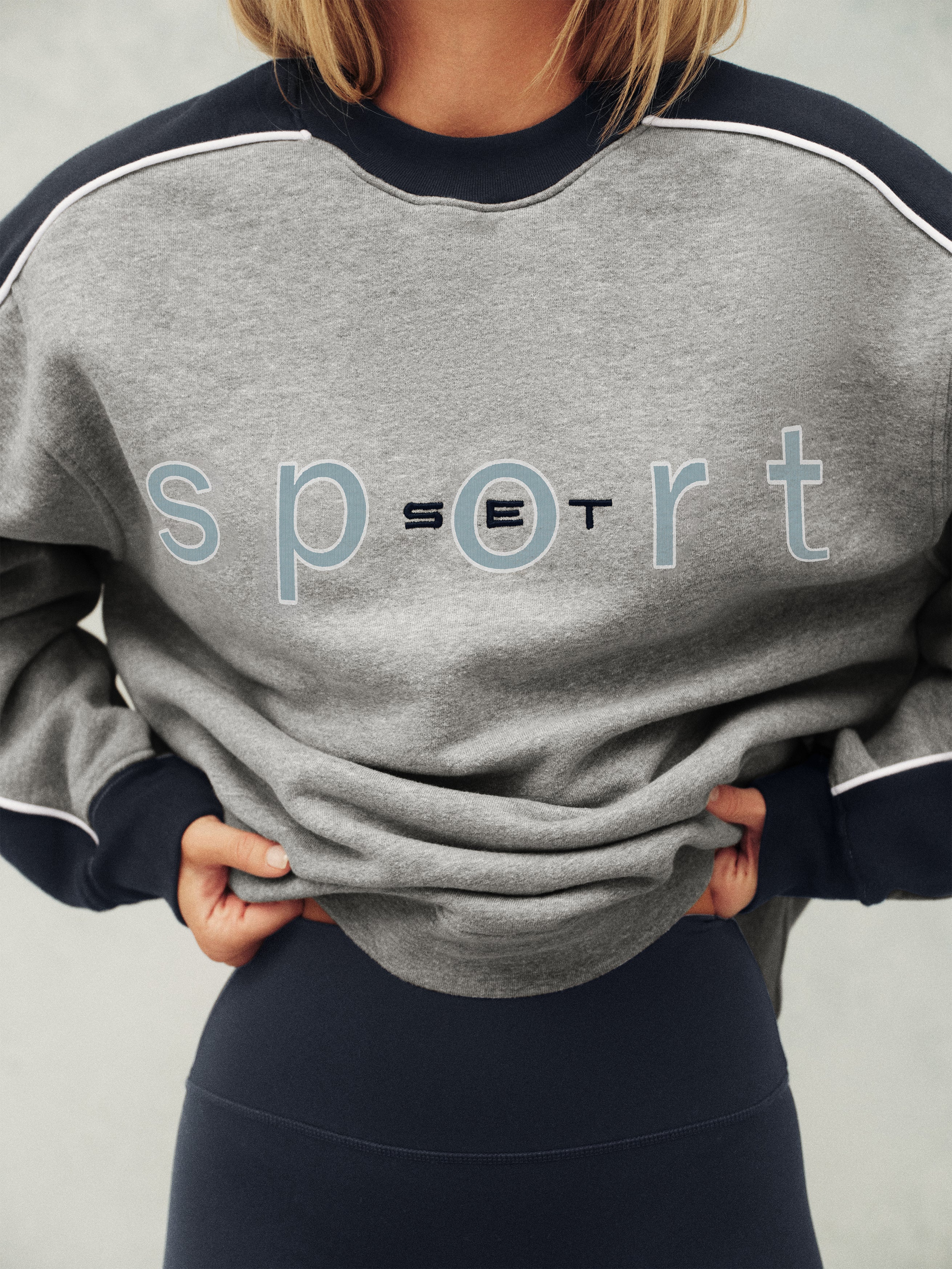 MIDWEIGHT SWEATS STAPLE STRIPE CREWNECK - ANALOG