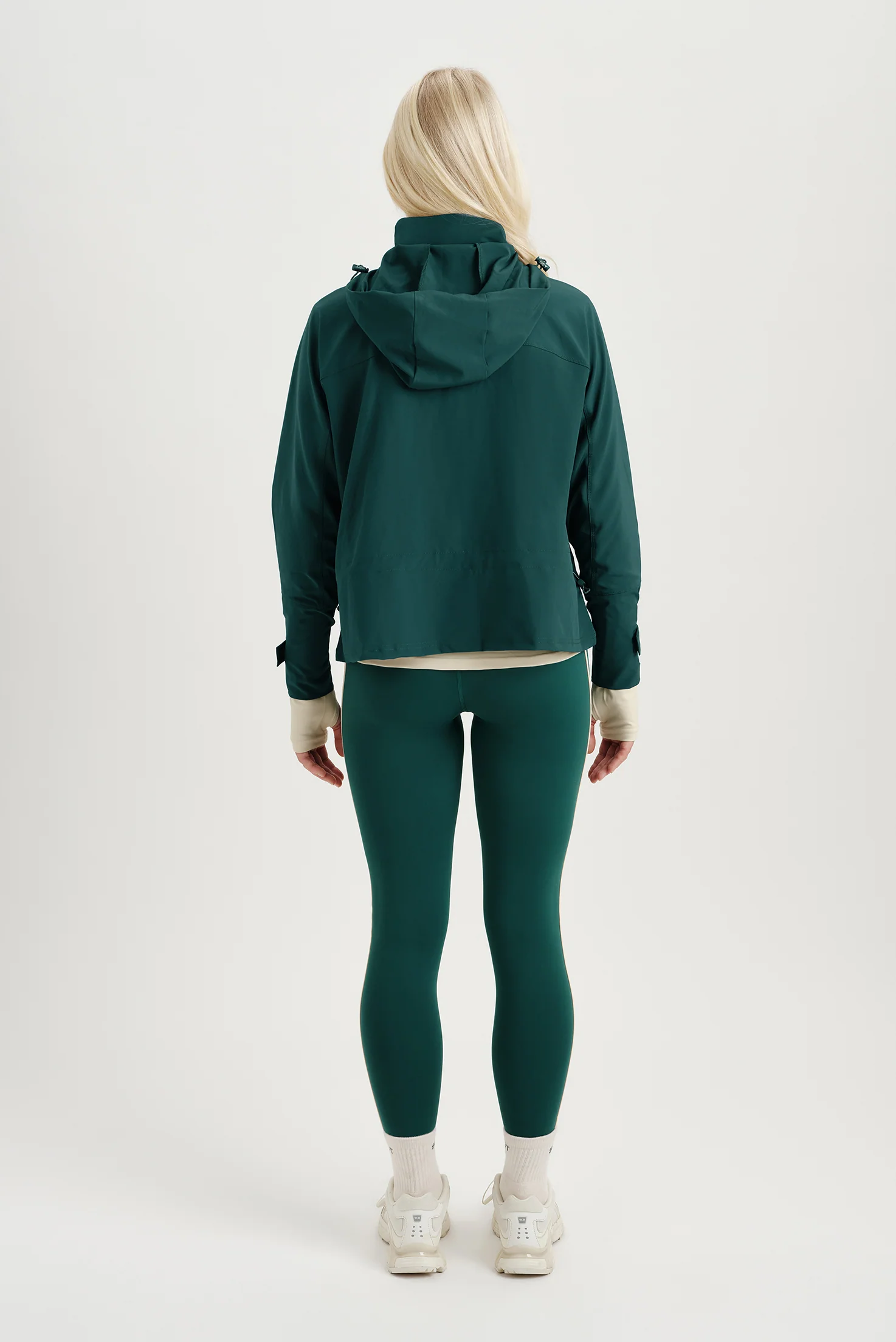 NYLON DUET CINCHED WINDBREAKER - PEAK - Image 3