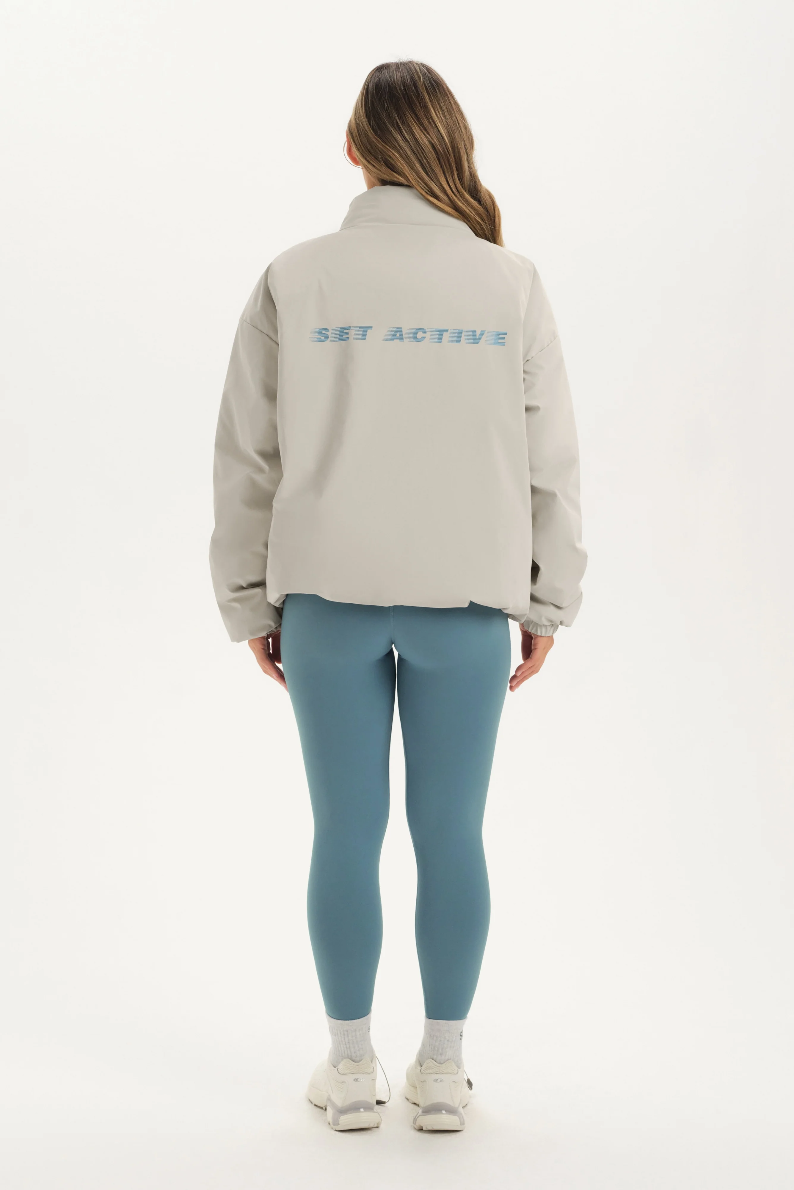 NYLON PUFF QUARTER SNAP JACKET - GLISTEN - Image 4