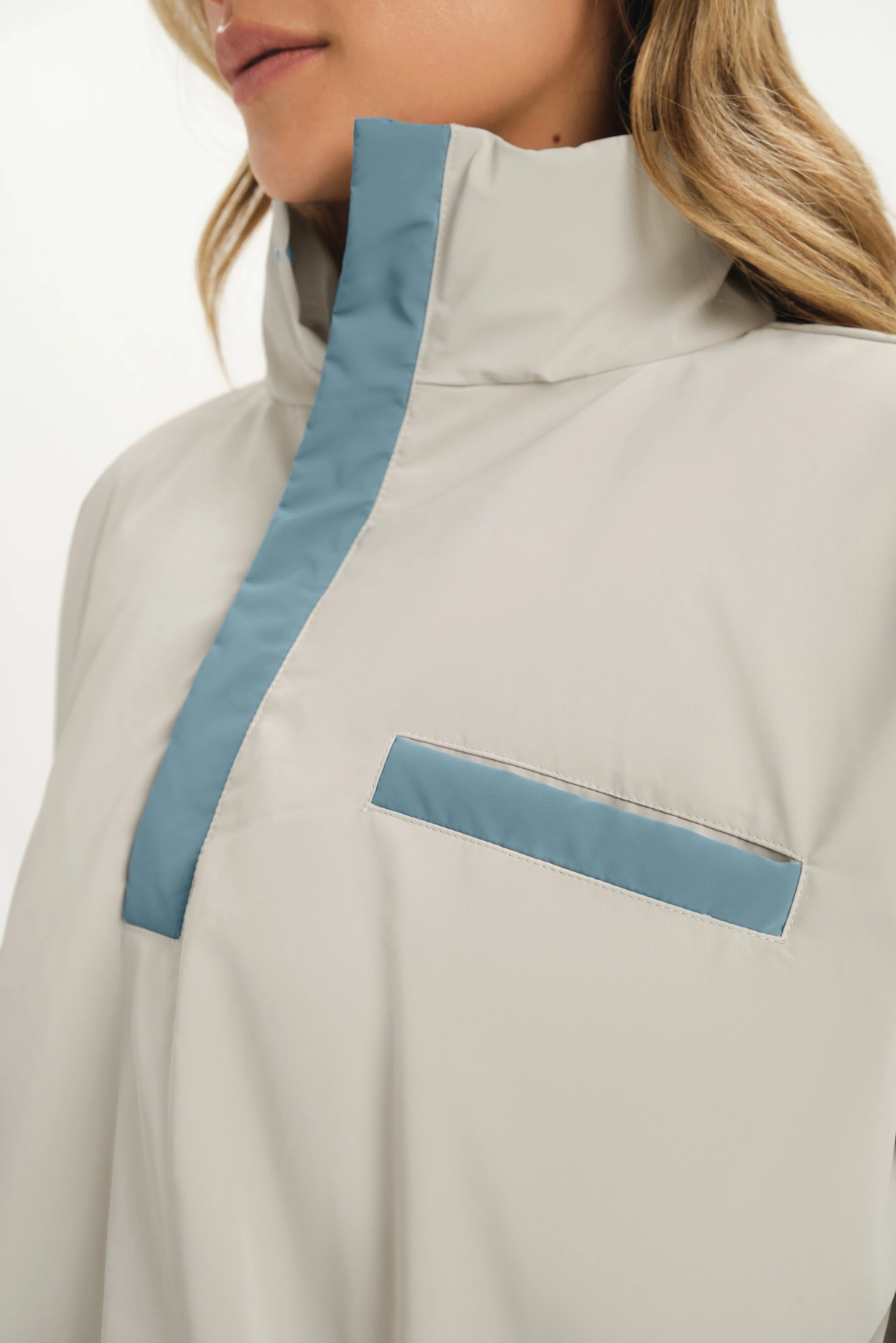 NYLON PUFF QUARTER SNAP JACKET - GLISTEN - Image 6