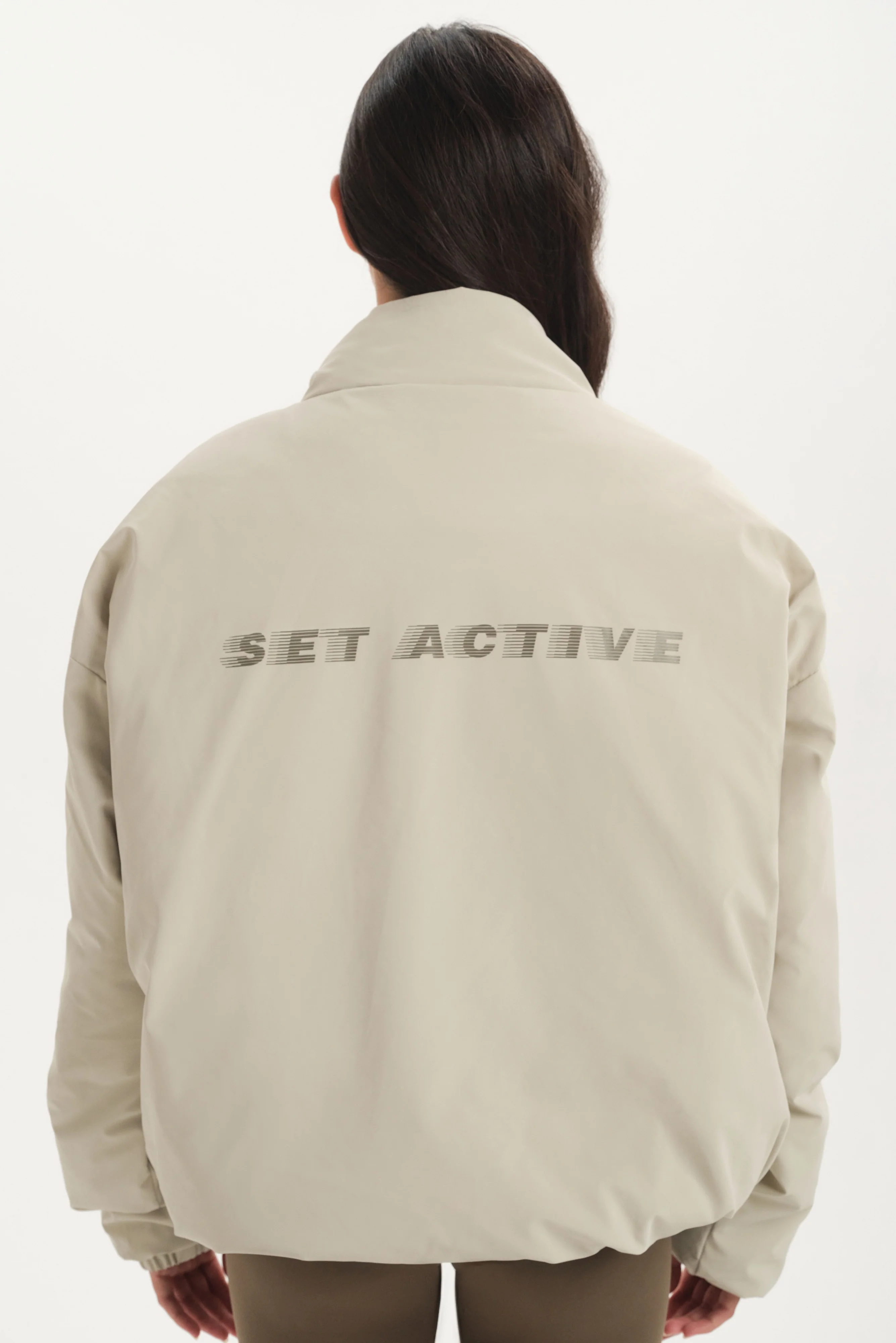 NYLON PUFF QUARTER SNAP JACKET - SPARROW - Image 5