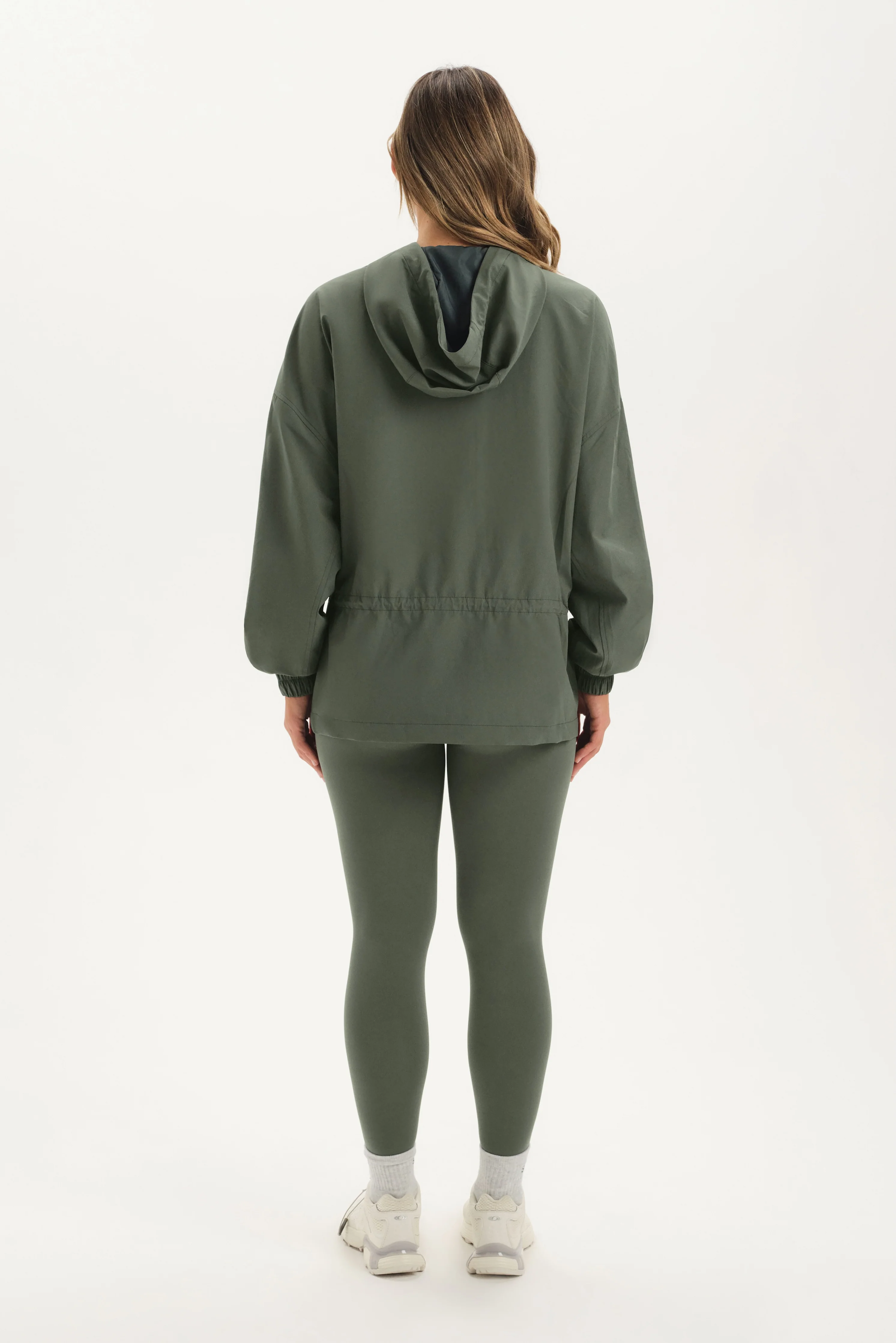 NYLON TRACK CINCHED WINDBREAKER - GROTTO - Image 4