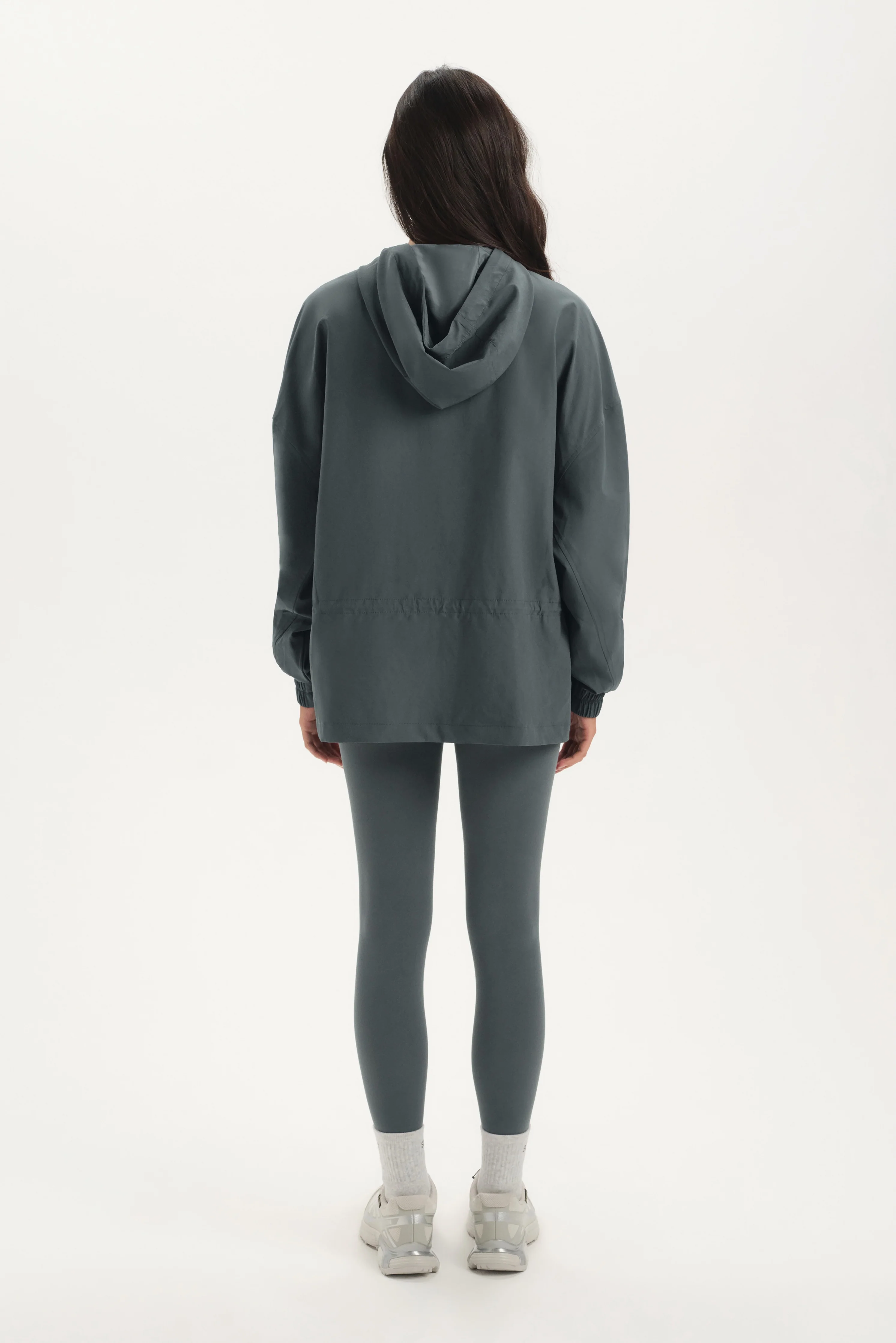 NYLON TRACK CINCHED WINDBREAKER - MAST - Image 5