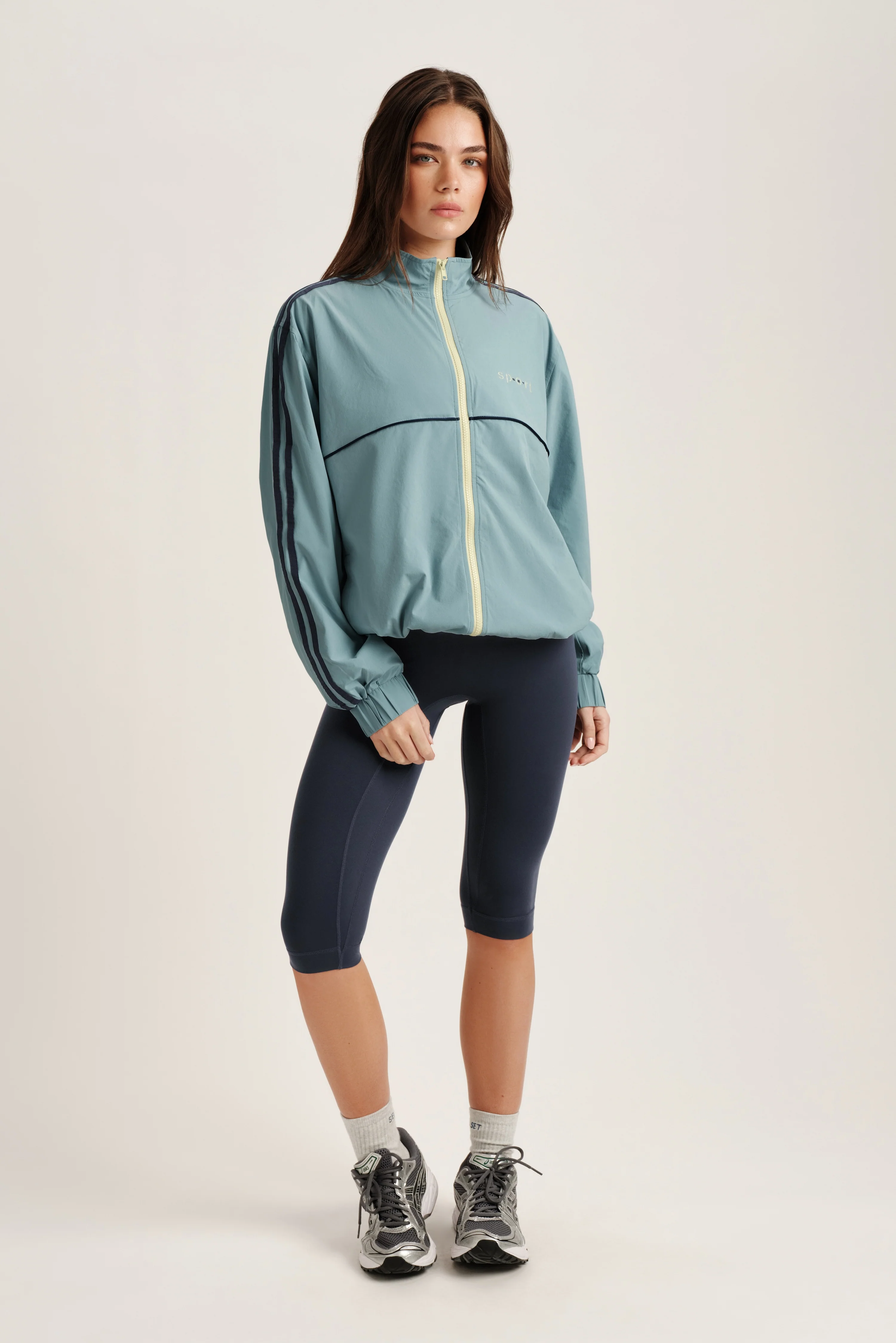 NYLON TRACK SEAM ZIP UP - WASHED - Image 3