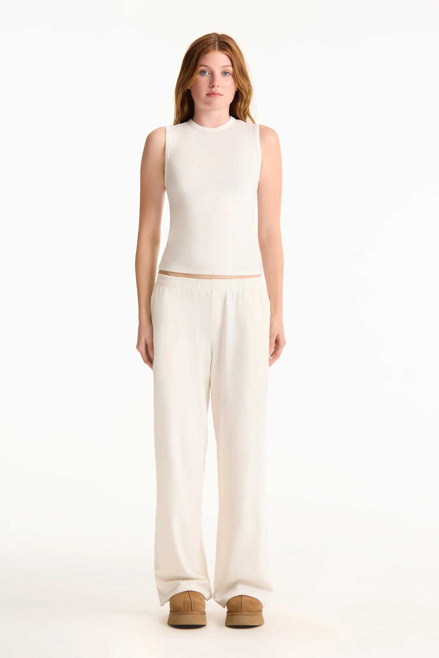 RIBBED MODAL BODY MUSCLE TANK - BLANC - Image 3