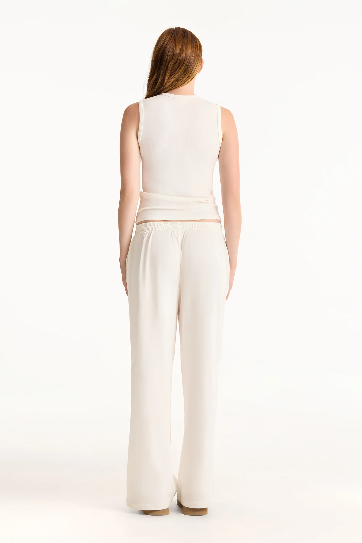 RIBBED MODAL BODY MUSCLE TANK - BLANC - Image 4