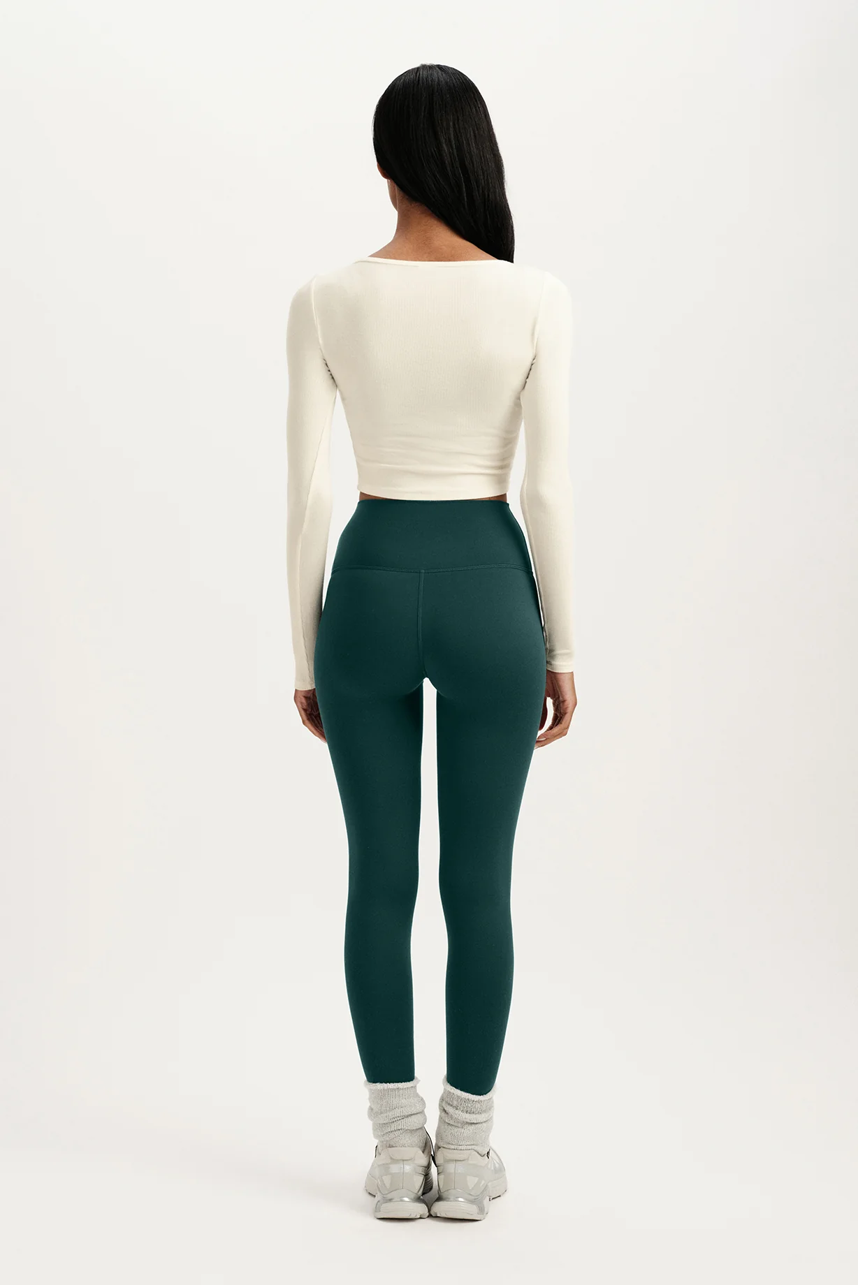 RIBBED MODAL BODY SQUARENECK LONG SLEEVE - DUST - Image 5