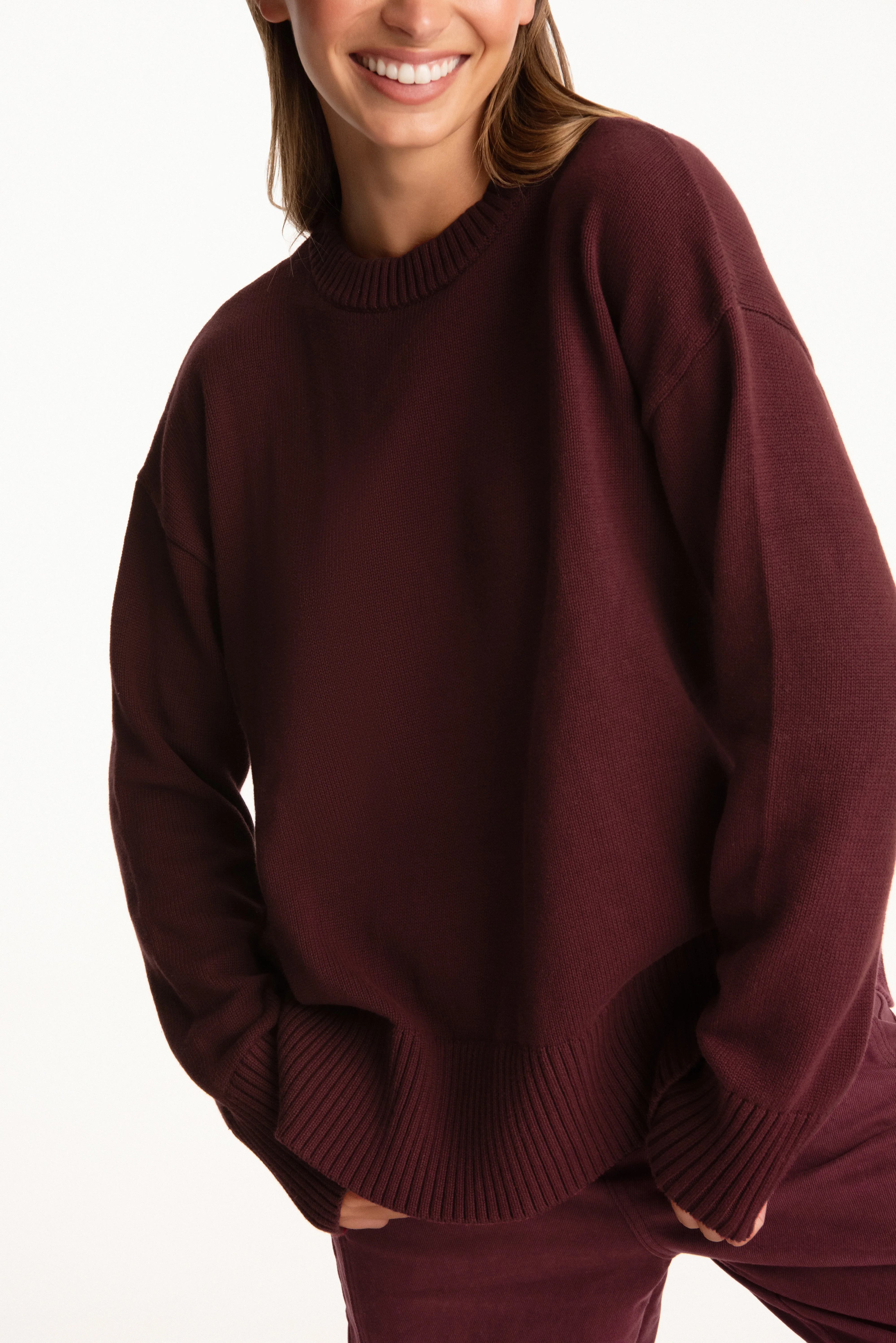 SET X PARKE COTTON CREWNECK - RHUBARB - Image 3