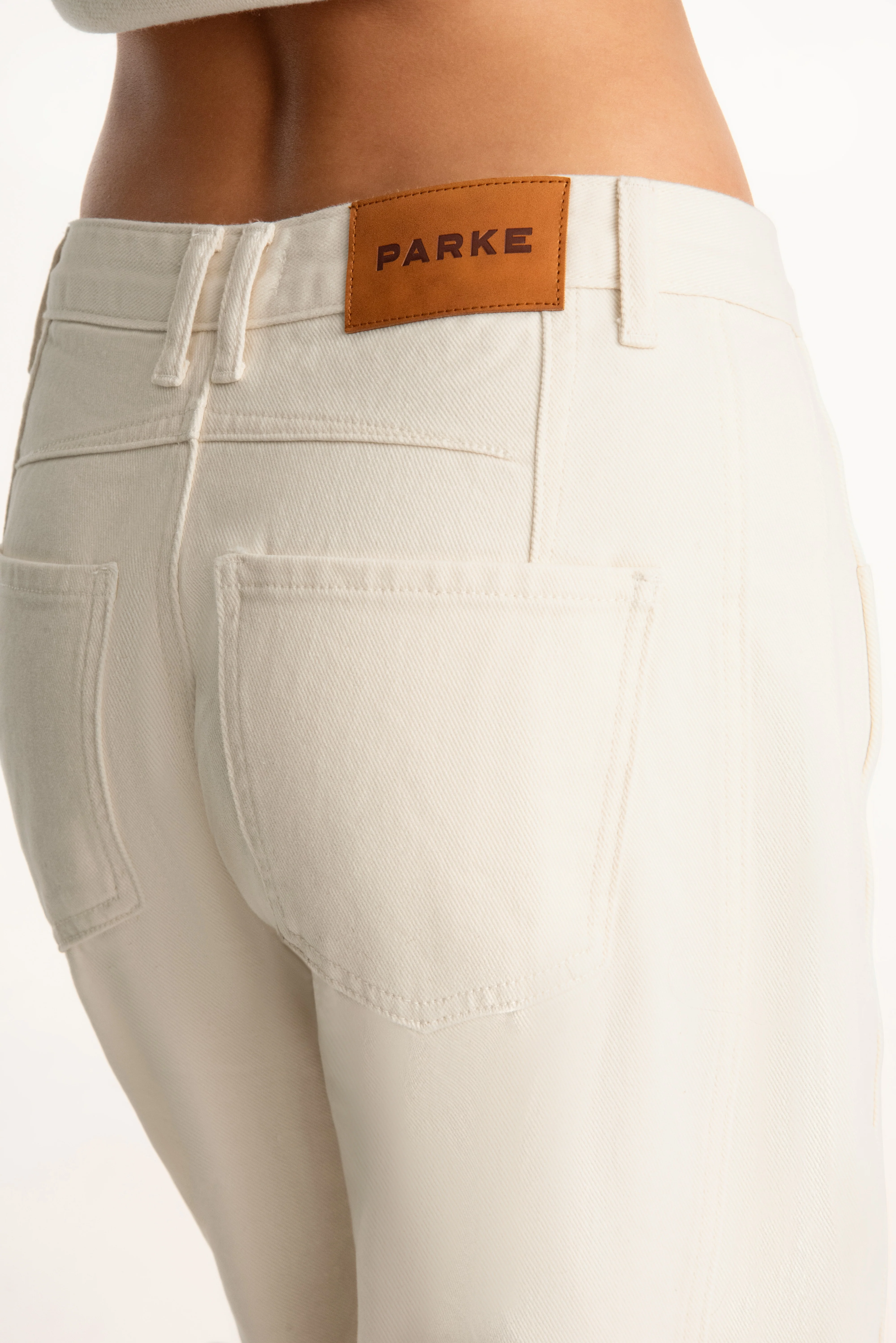 SET X PARKE HORSESHOE JEANS - CREAM - Image 4
