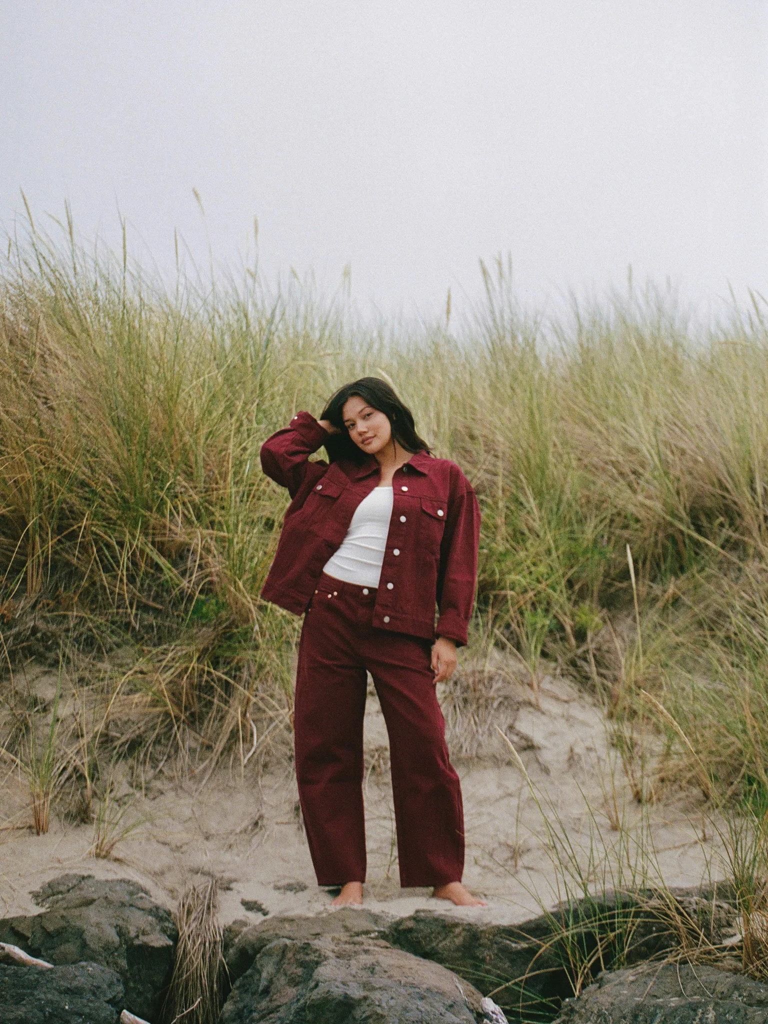 SET X PARKE HORSESHOE JEANS - RHUBARB - Image 2