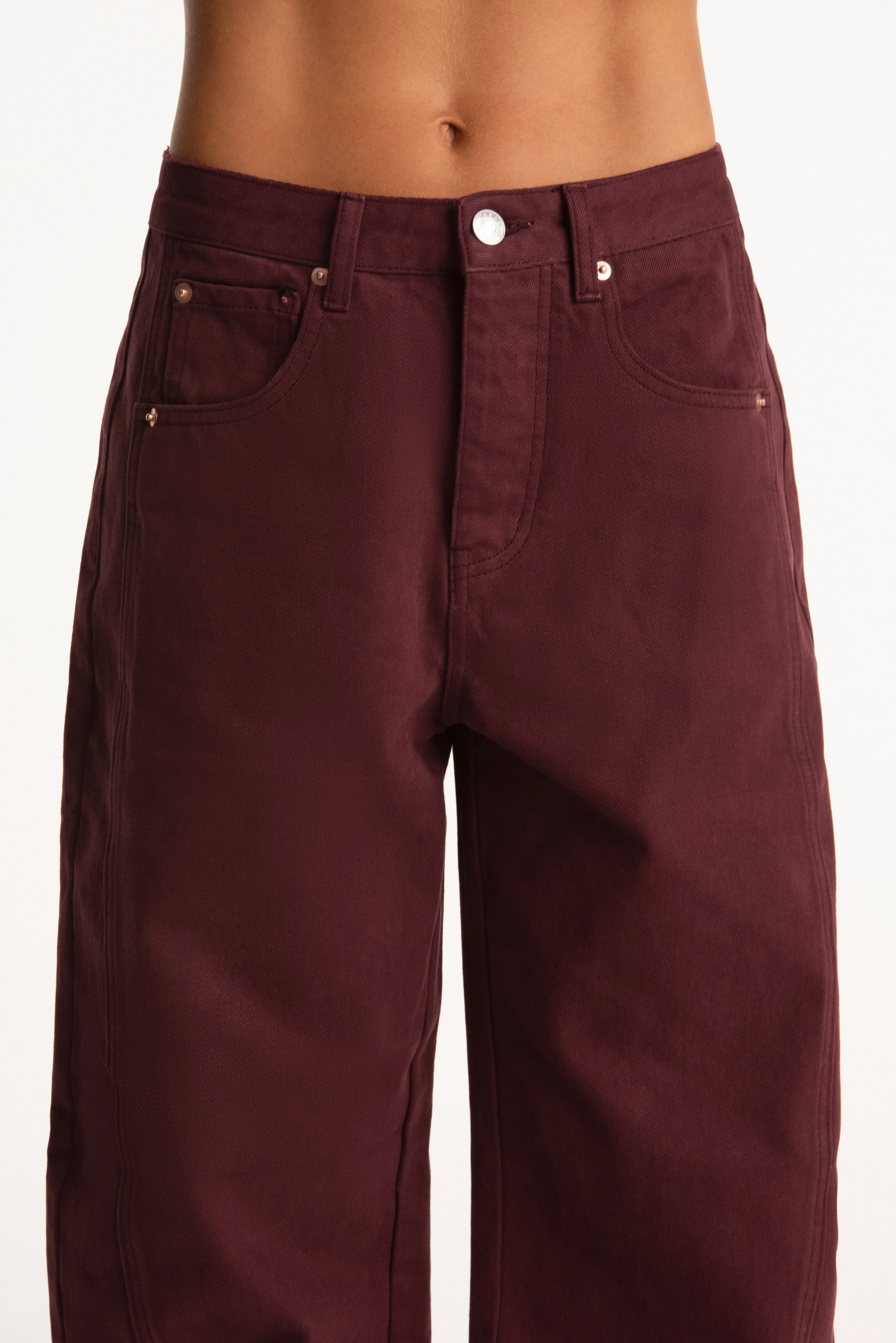 SET X PARKE HORSESHOE JEANS - RHUBARB - Image 6