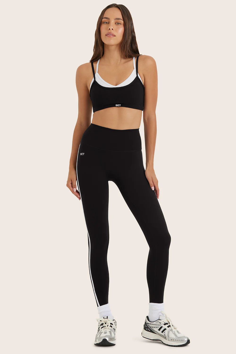 SPORTBODY® (BLOOPERS) SPORTY HIGH-RISE STRIPE LEGGINGS - ORCA - Image 3