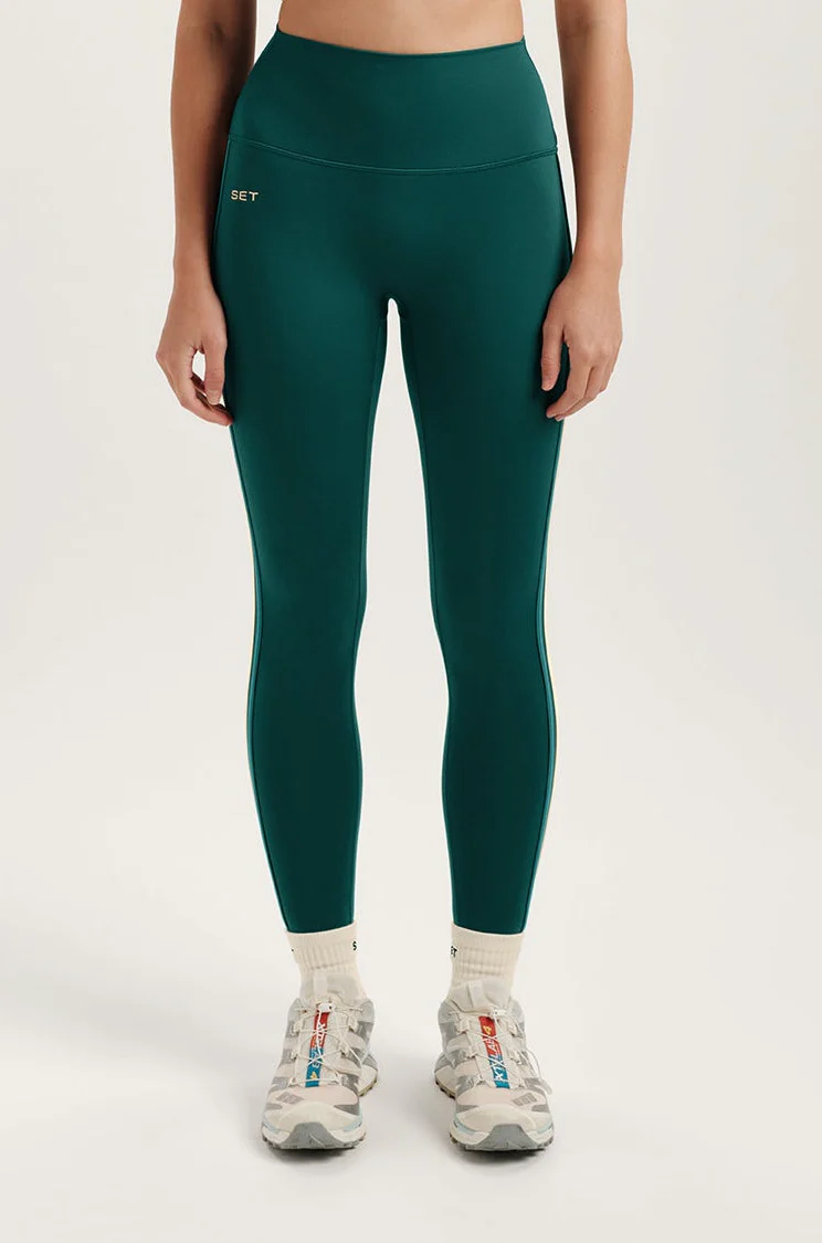 SPORTBODY® SPORTY DUO STRIPE LEGGINGS - PEAK