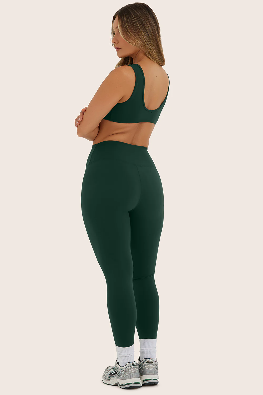 SPORTBODY® SPORTY MID-RISE LEGGINGS - BEETLE - Image 3