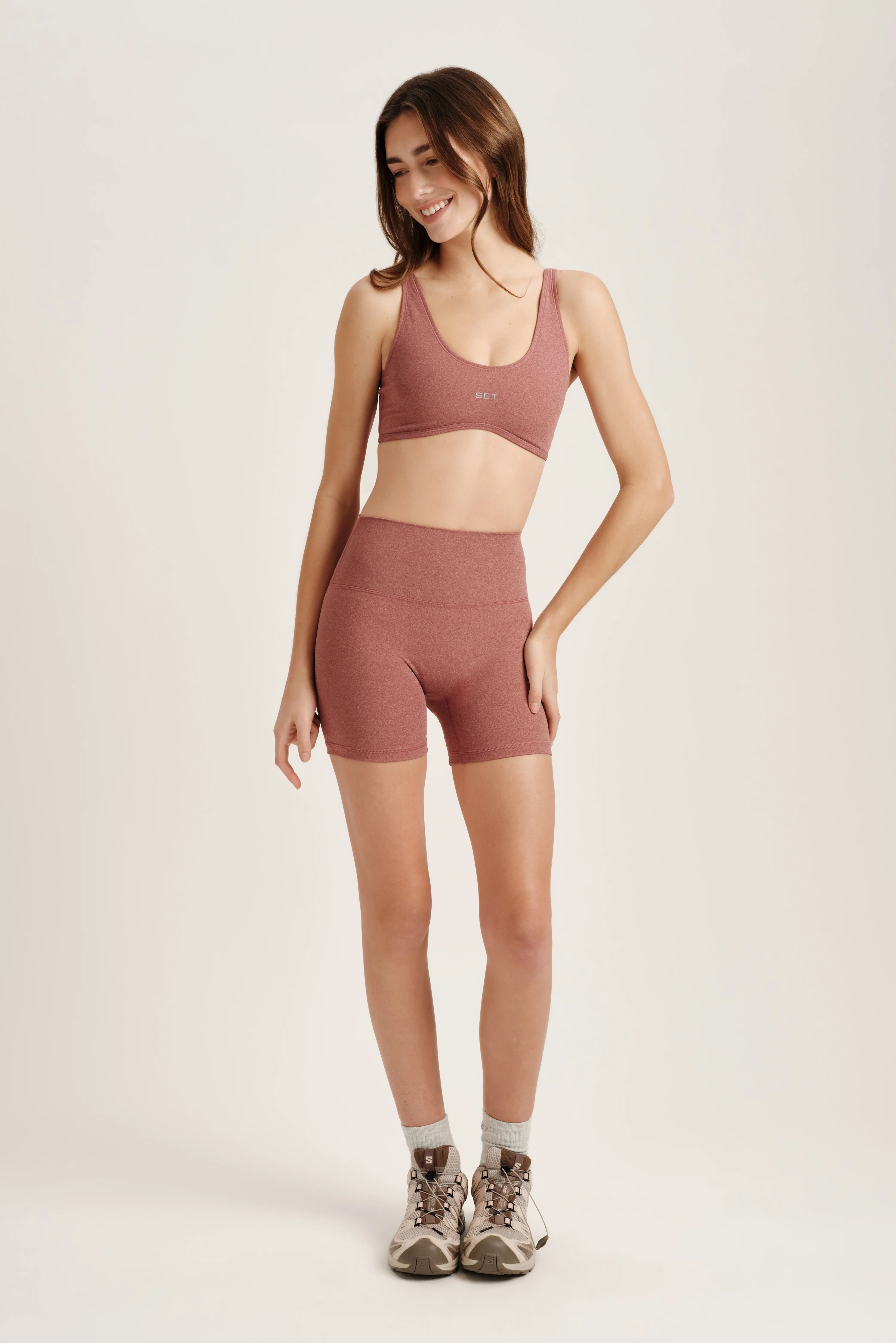 SPORTBODY® SPORTY STITCH BRA - SEPIA - Image 3