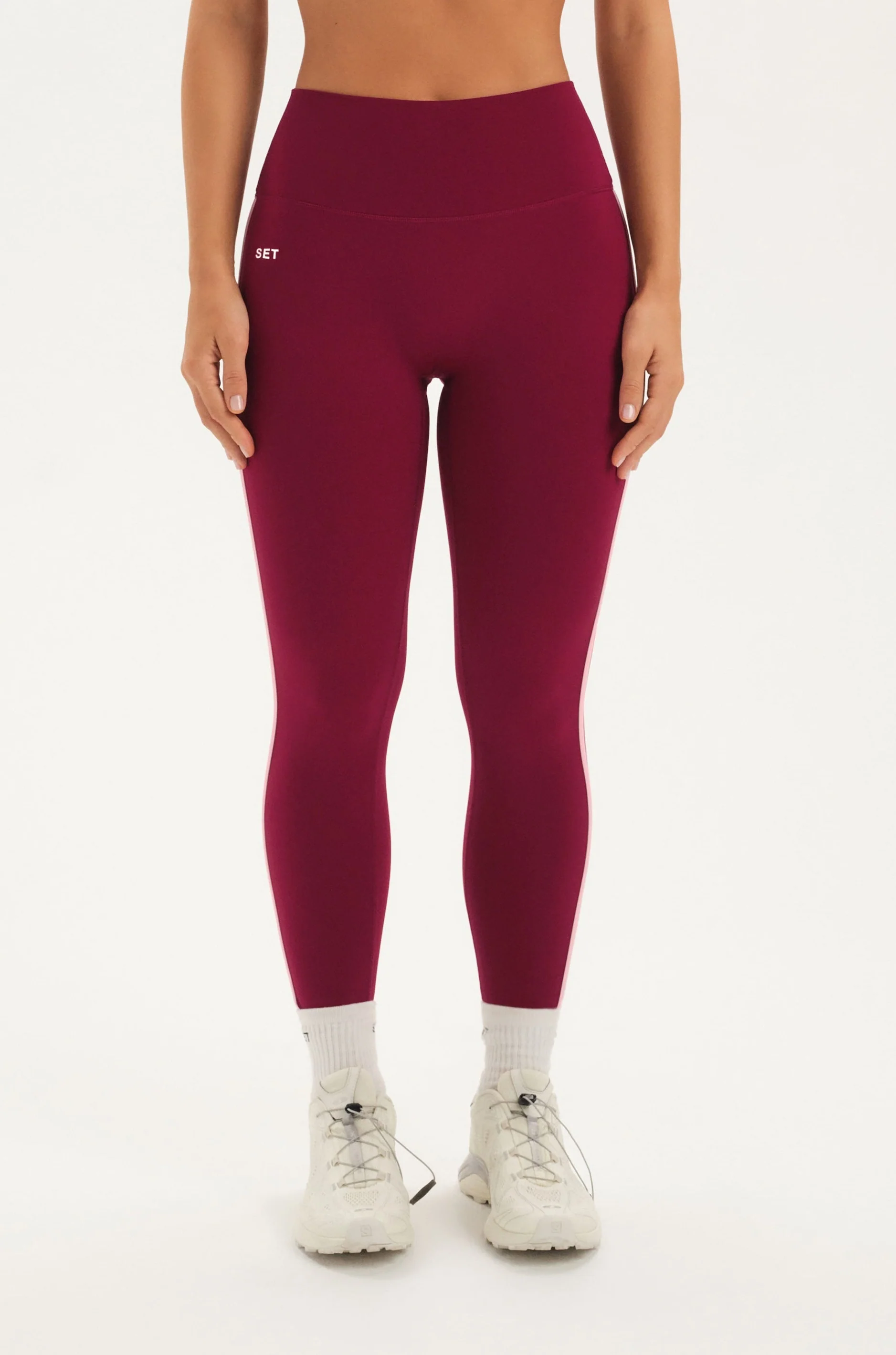 SPORTBODY® SPORTY STRIPE LEGGINGS - ROSA
