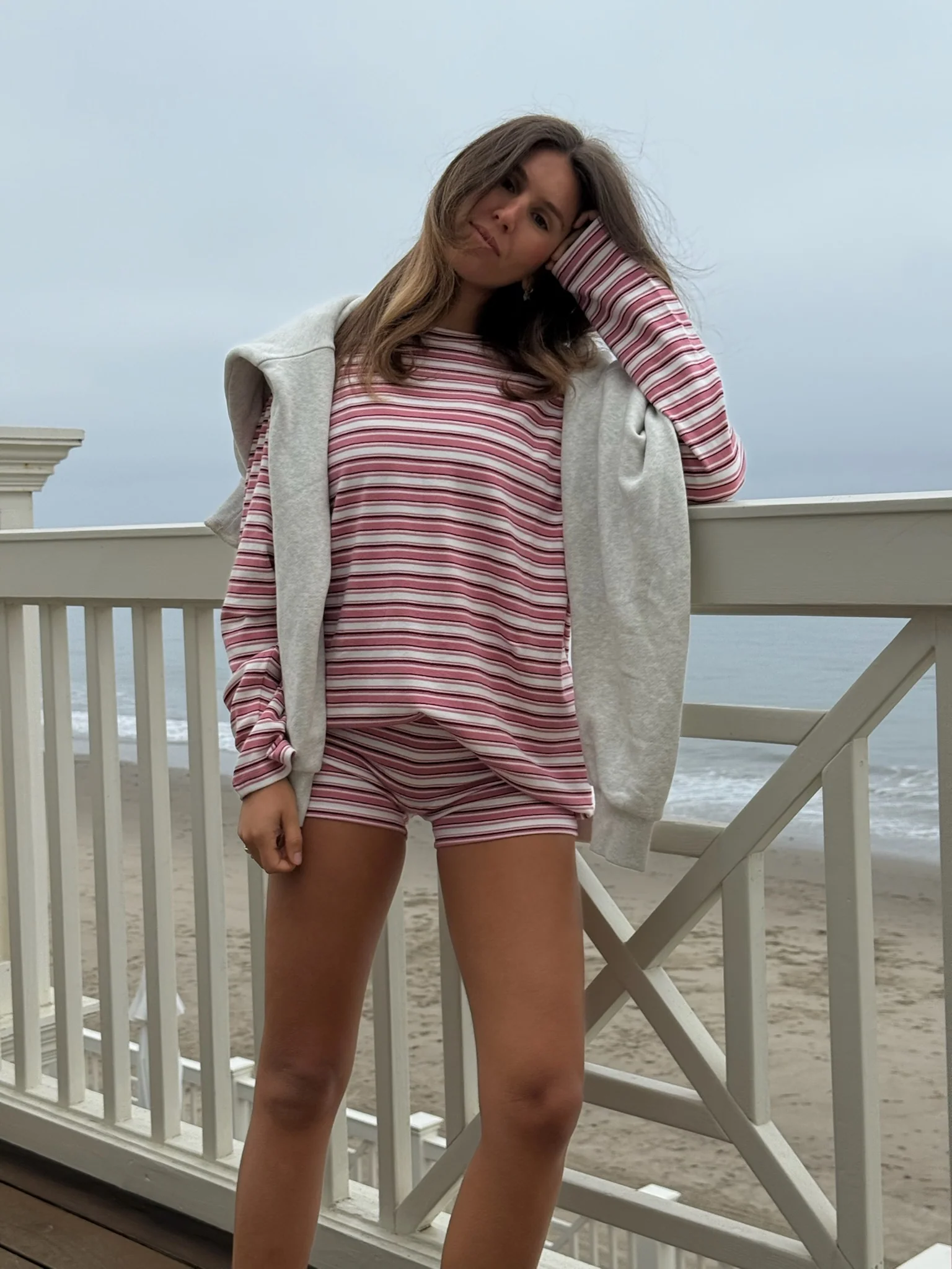 STRIPE JERSEY STRIPE PARKE OVERSIZED LONG SLEEVE - NEAPOLITAN - Image 2