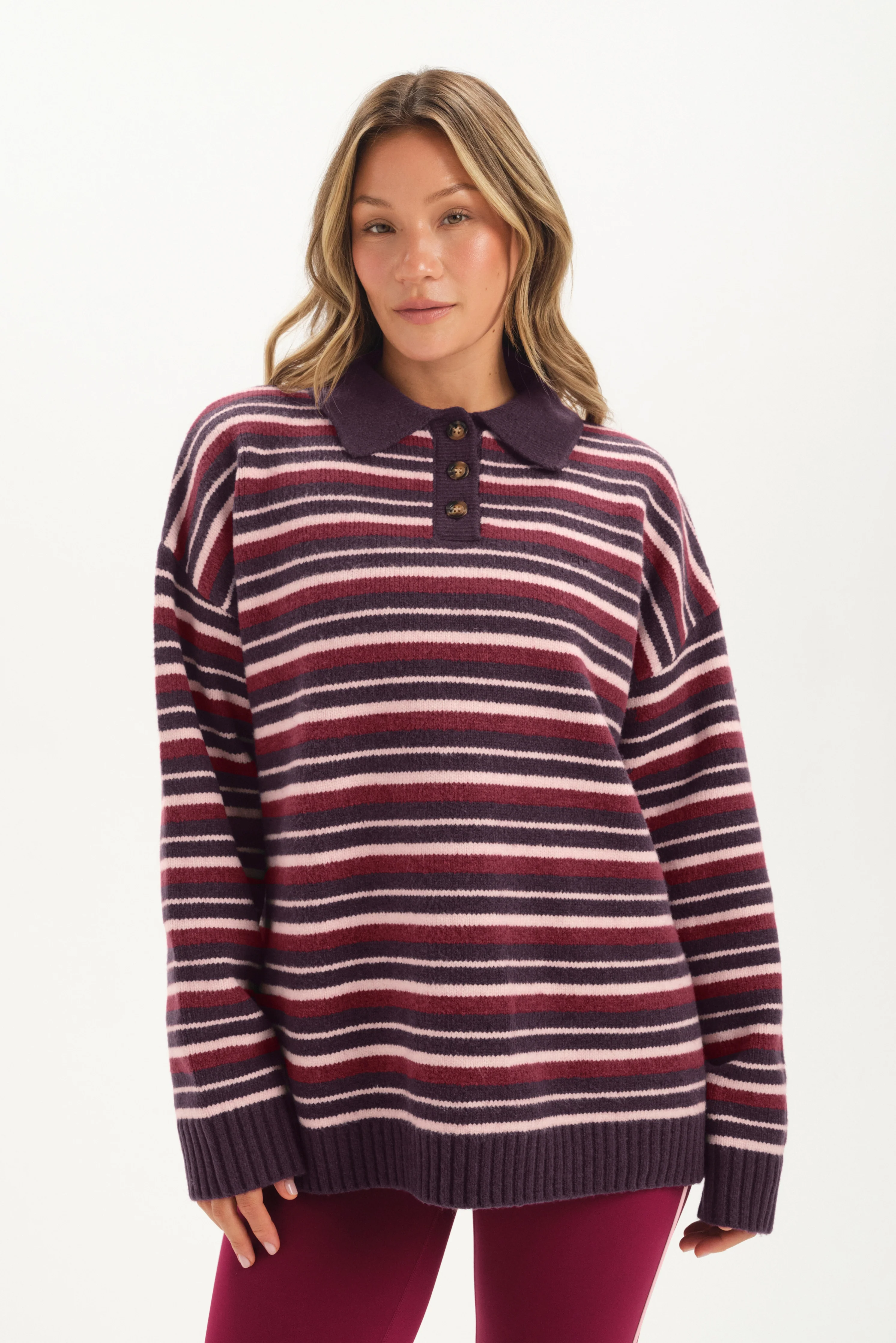 STUDIO KNIT STUDIO KNIT ALEX POLO - POPPY