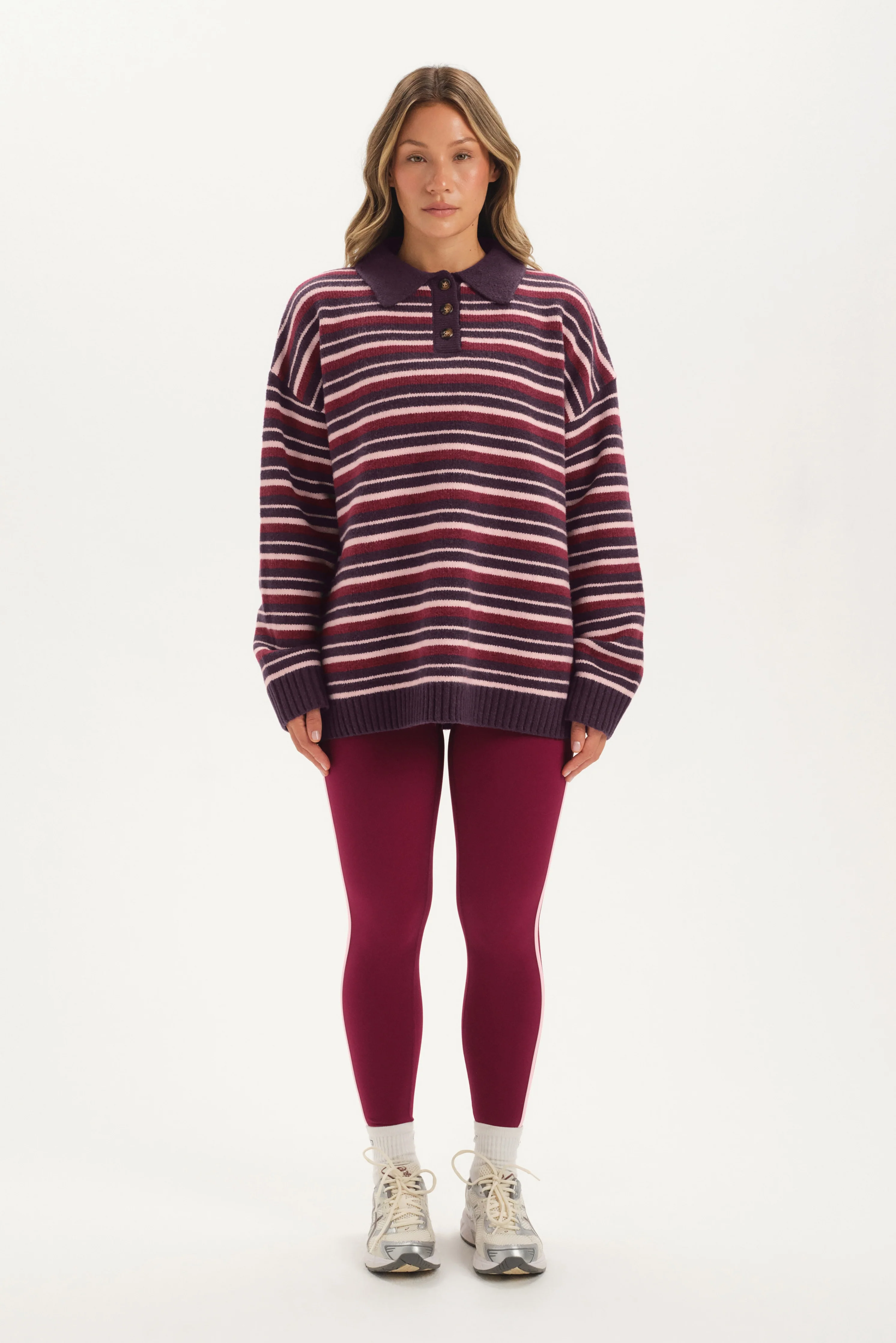 STUDIO KNIT STUDIO KNIT ALEX POLO - POPPY - Image 3